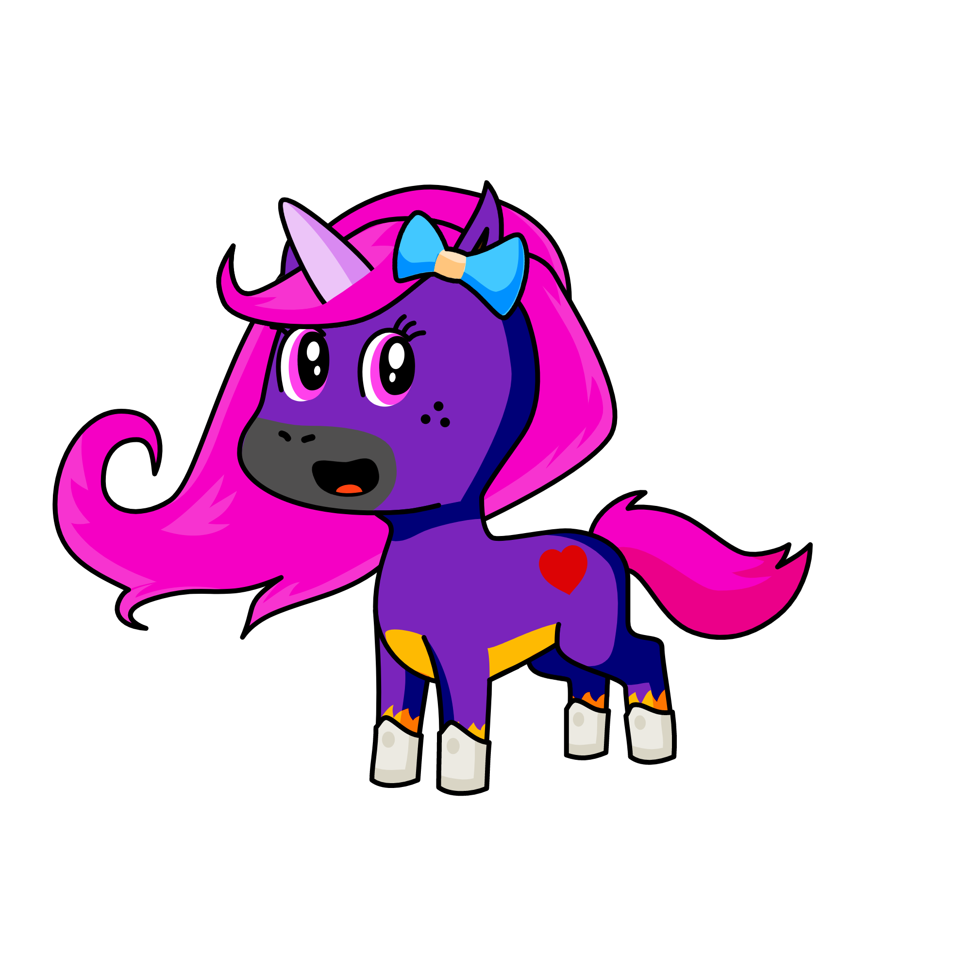 Unicorn girl, the unicorn