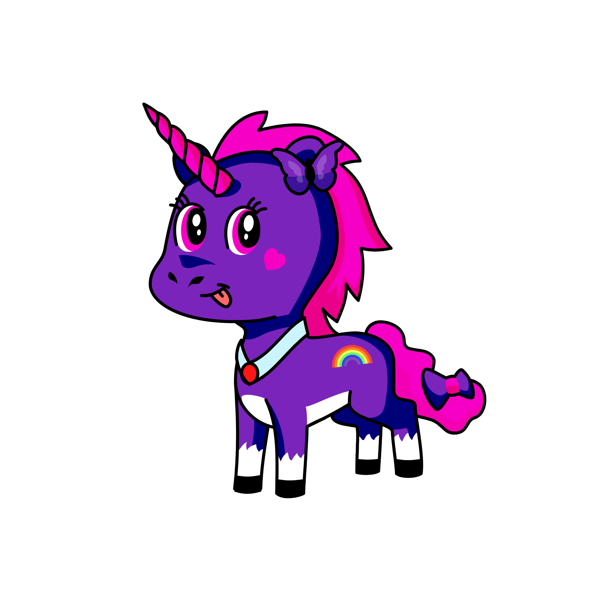 pink and purple unicorns, the unicorn