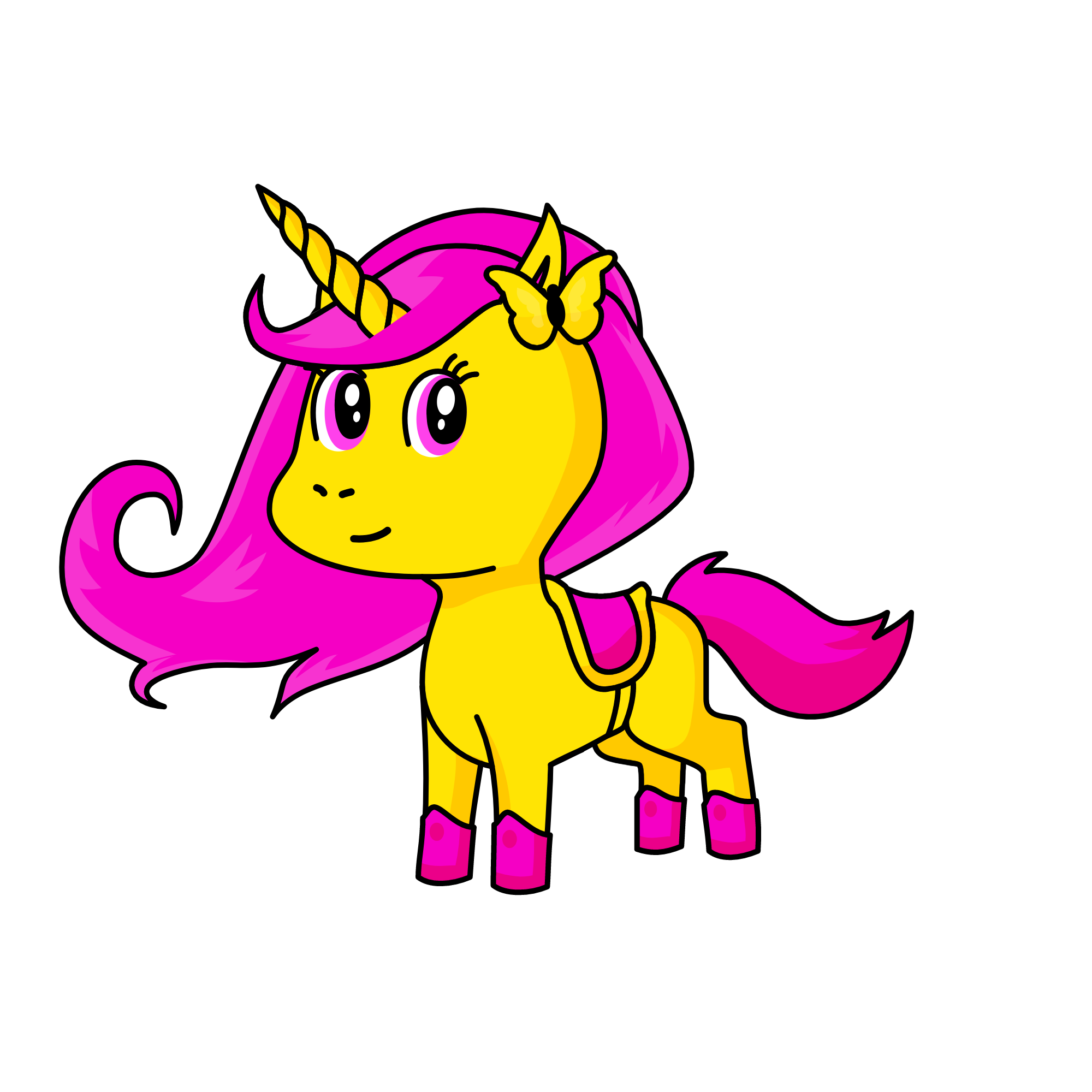Shy, the unicorn