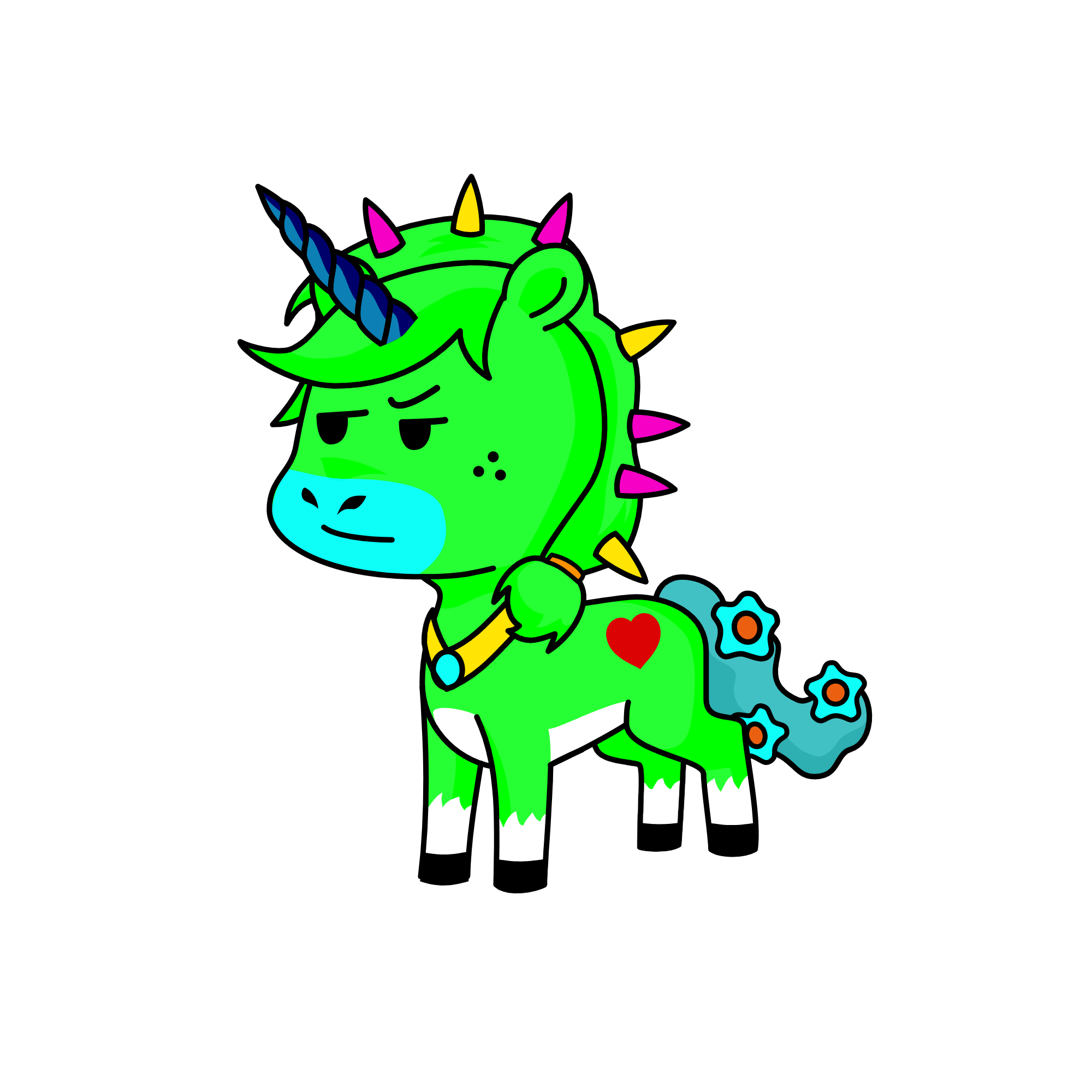 Green poop, the unicorn