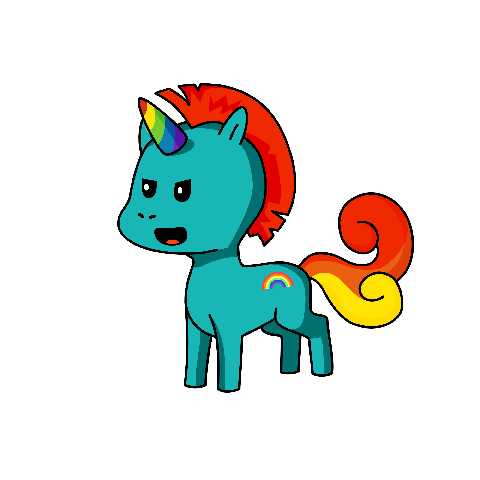 rainbow dash, the unicorn