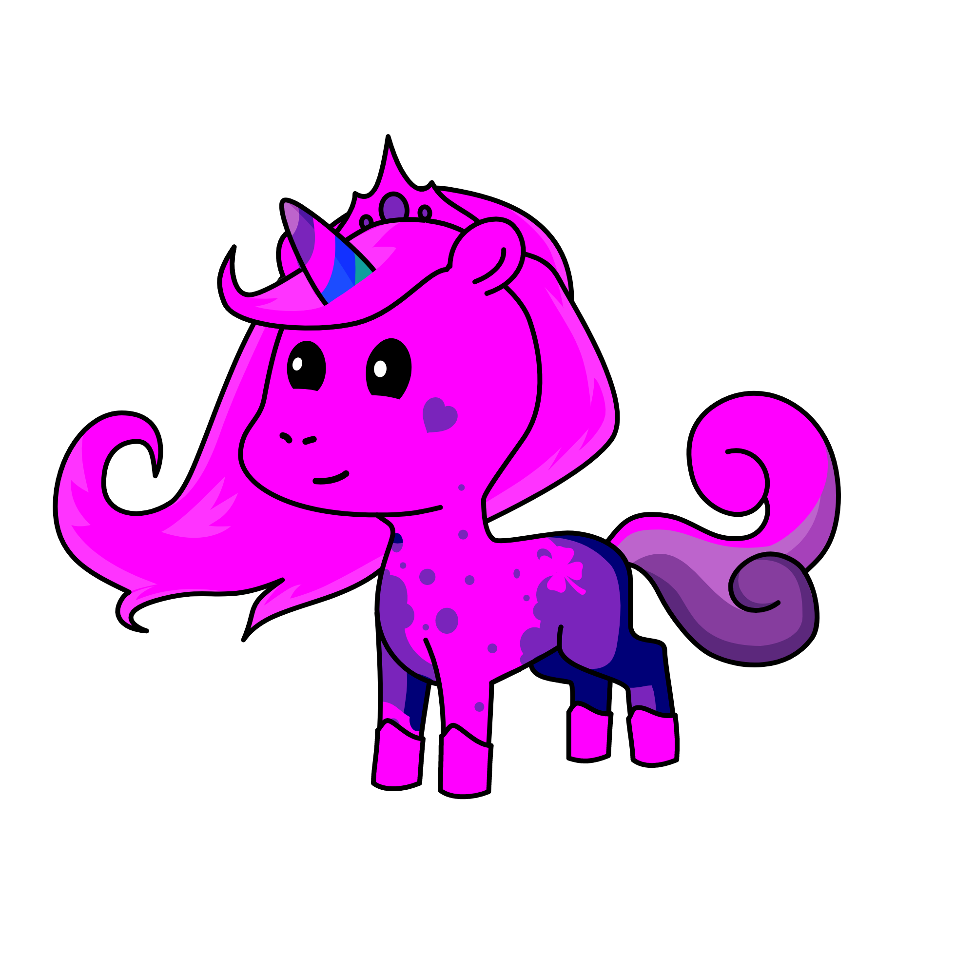 flower pink, the unicorn