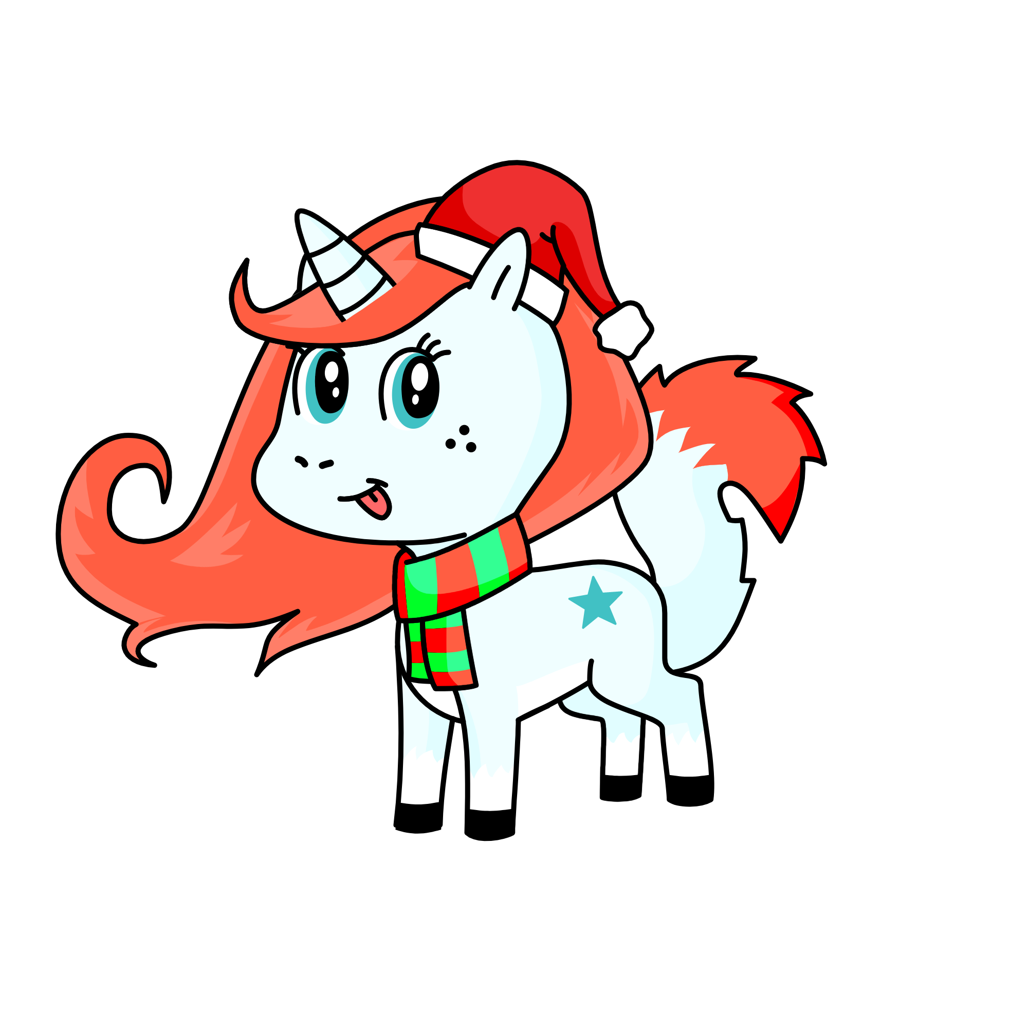 санта, the unicorn