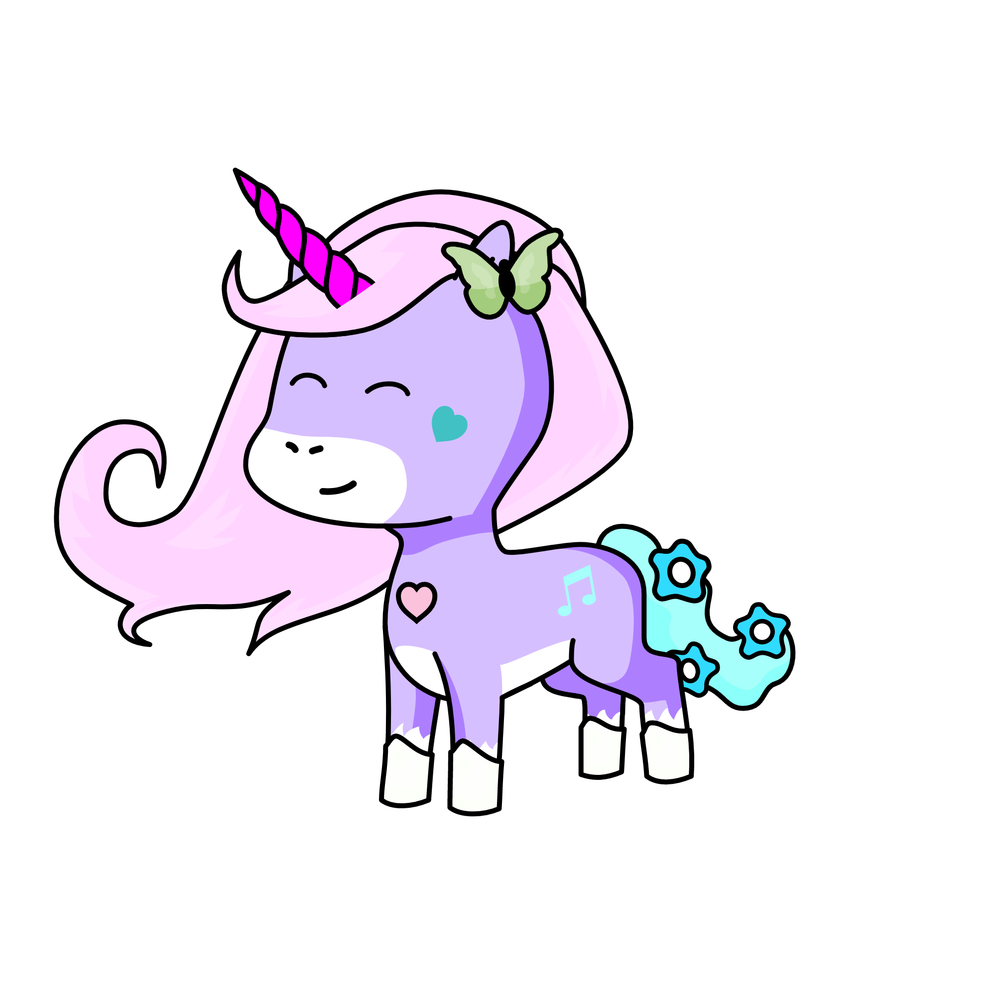 Magenta, the unicorn