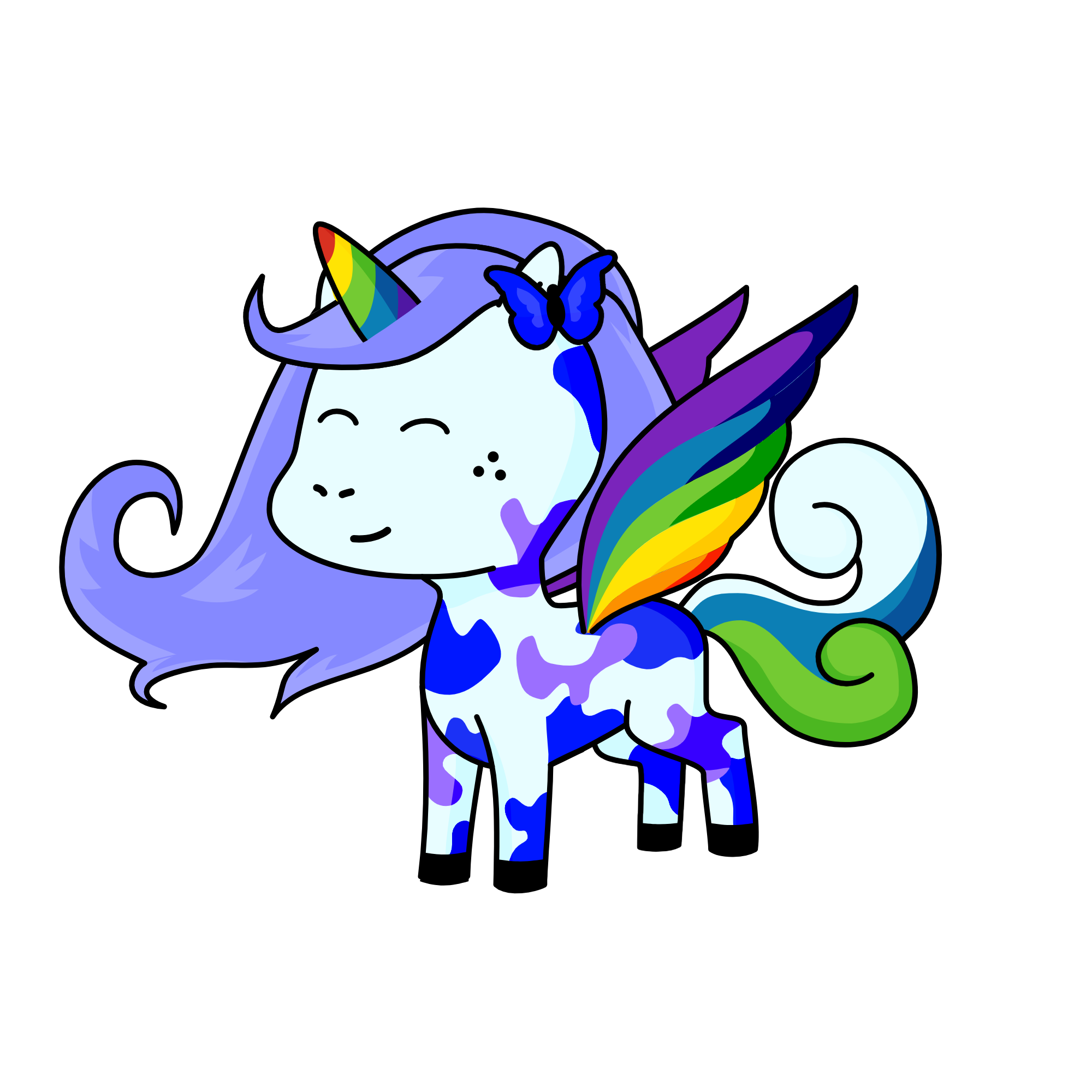 Rainbow, the unicorn