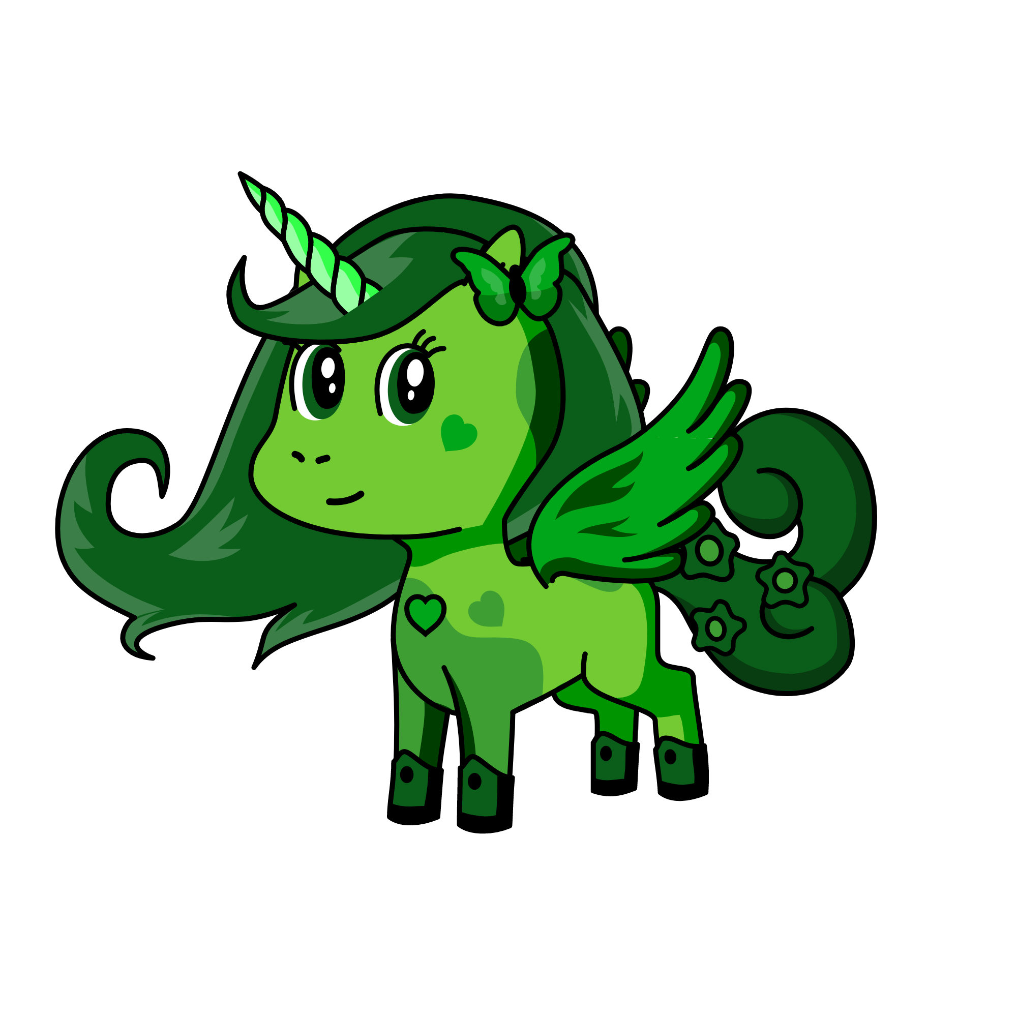 Green Bean, the unicorn