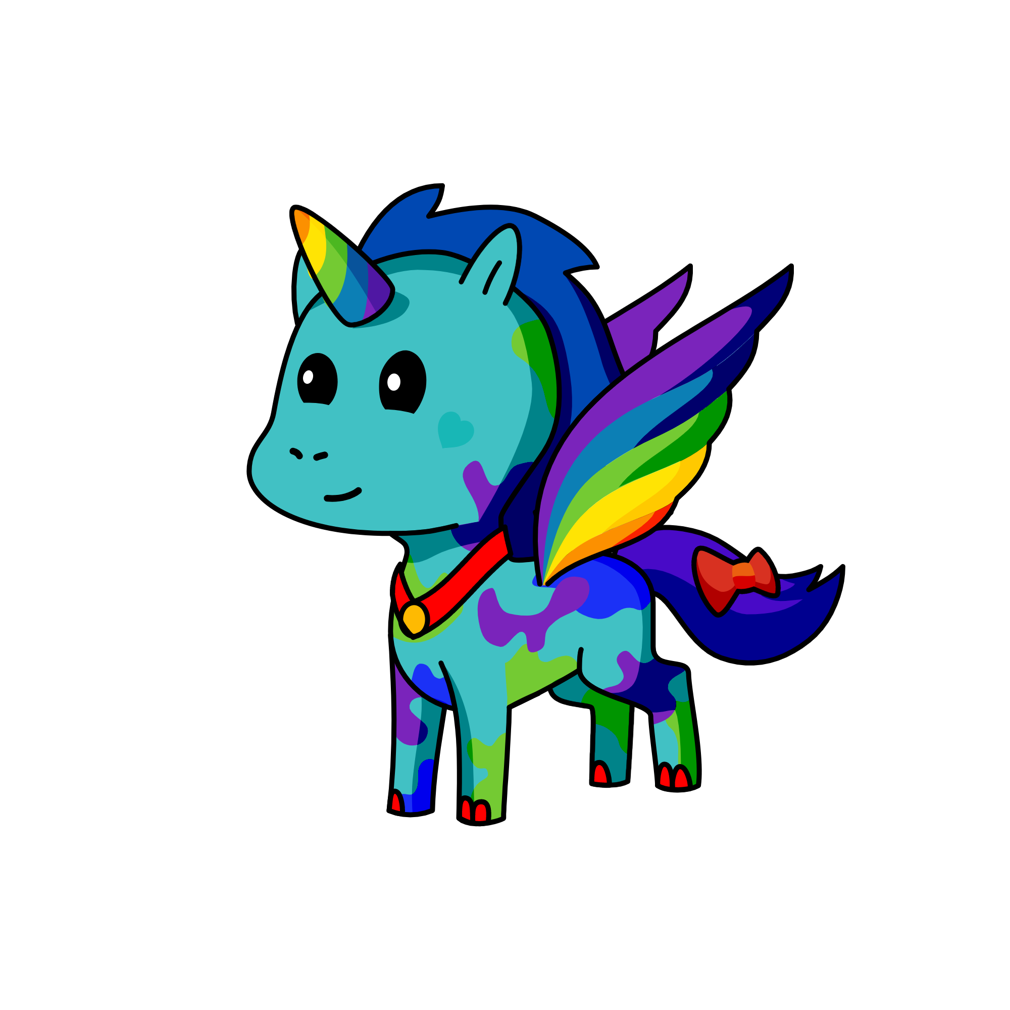 Rainbow, the unicorn