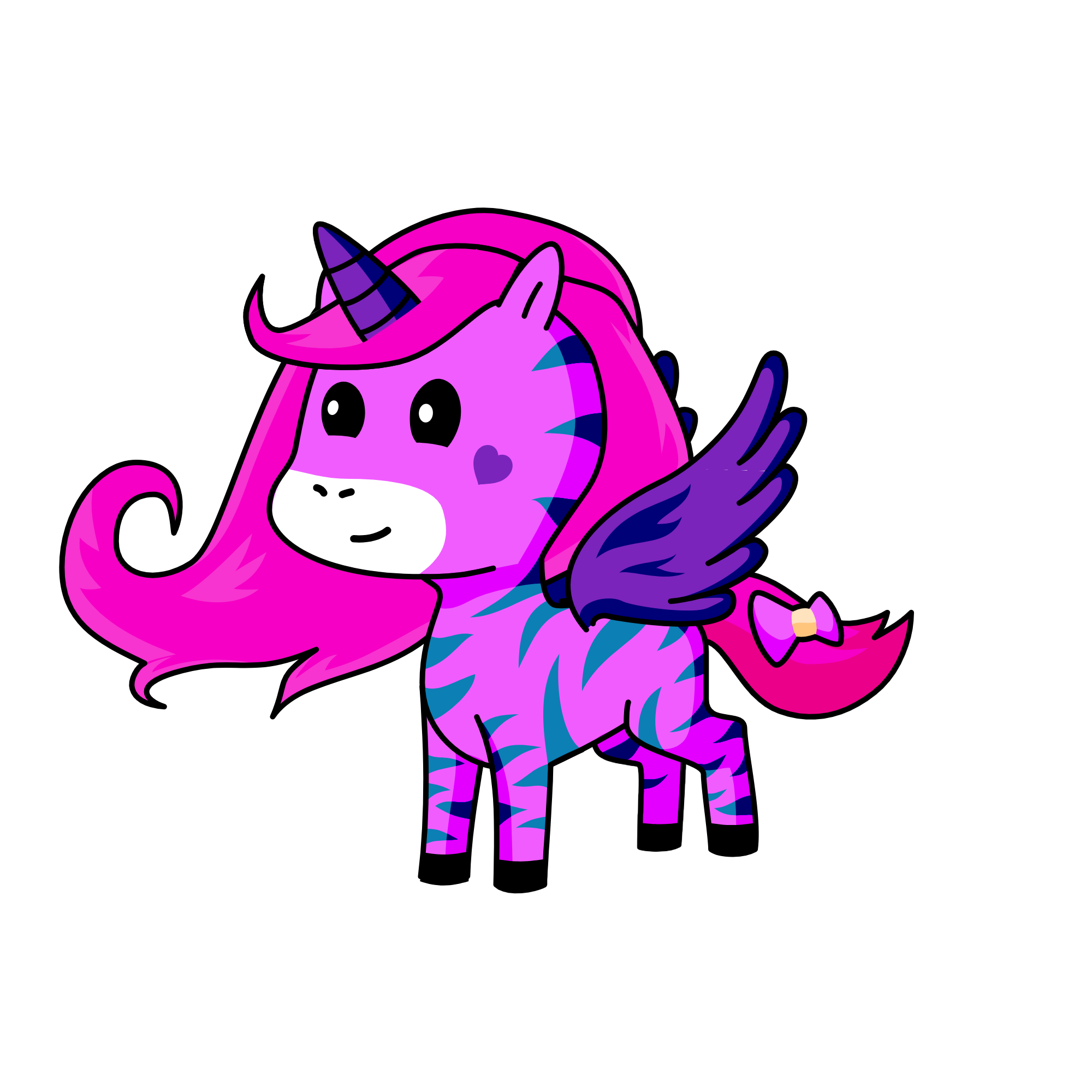 pink queen of clouds!, the unicorn