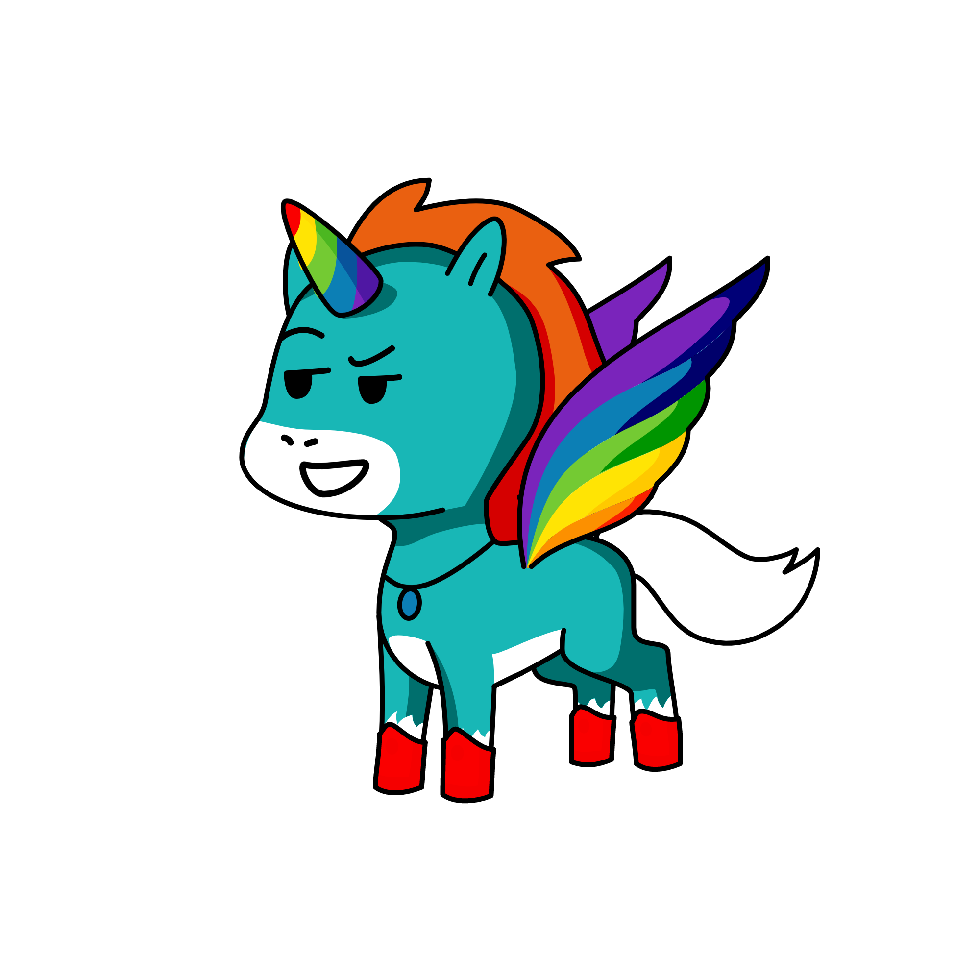 rainbowdash, the unicorn