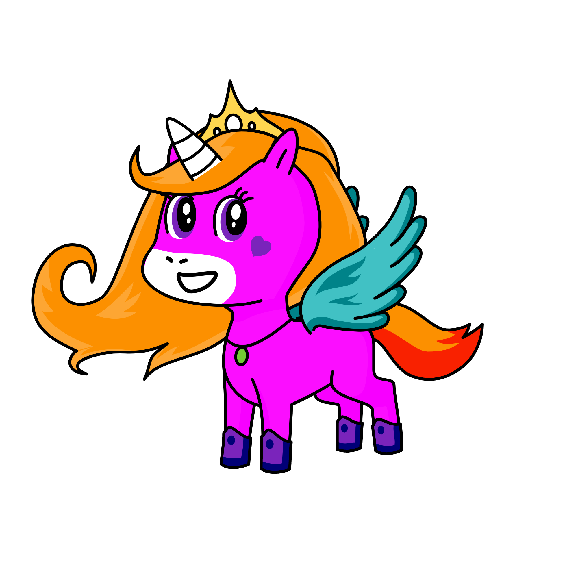 Rapunzel, the unicorn