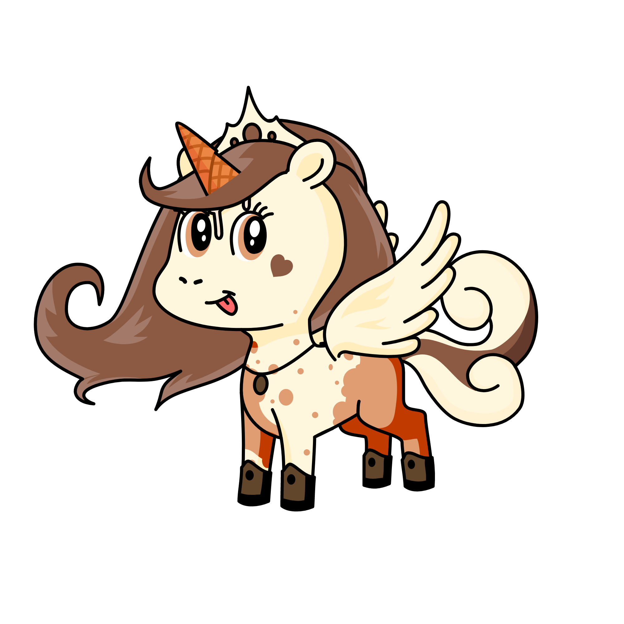 Princess Ice-Cream Chocolate & Vanilla, the unicorn