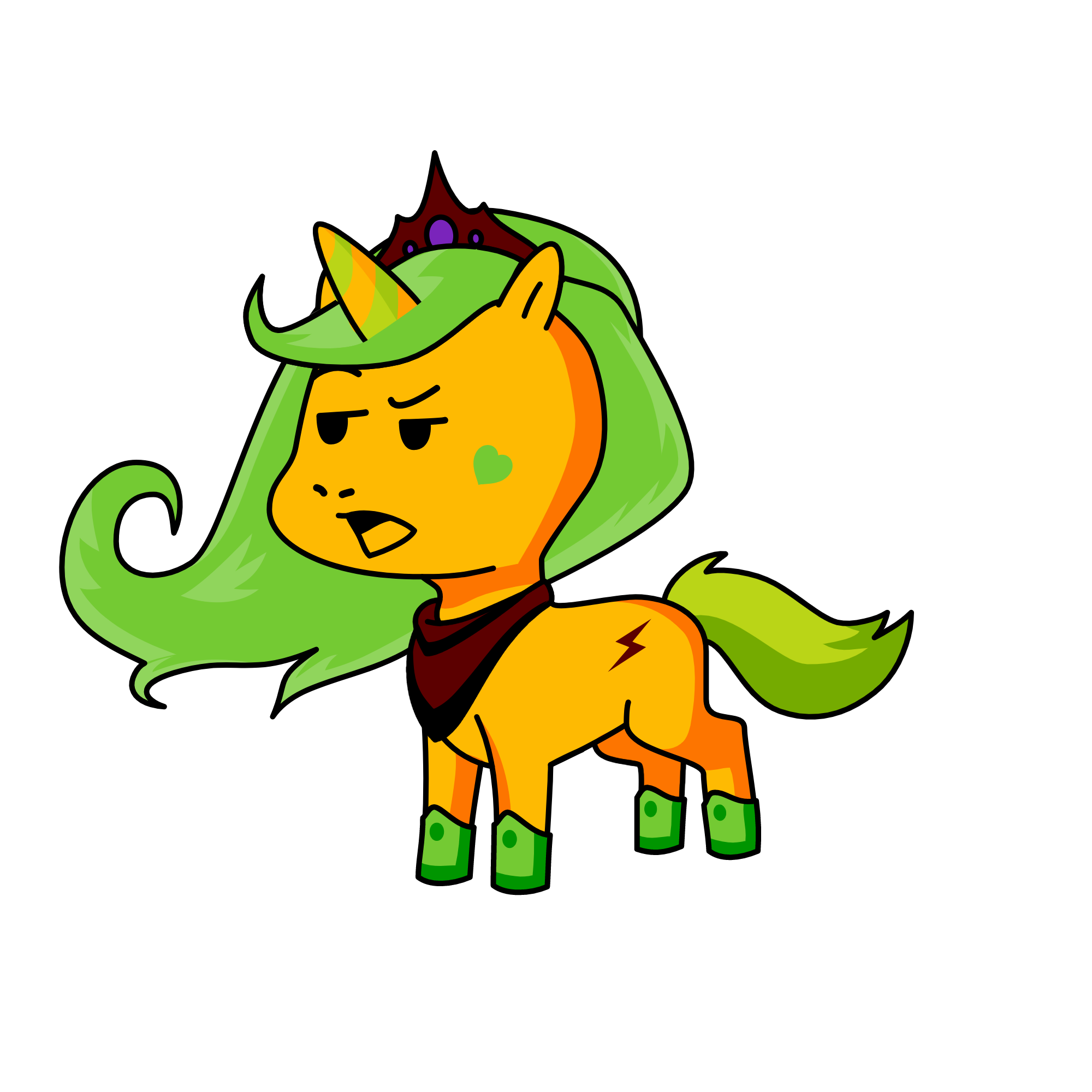carrot, queen of night, the unicorn