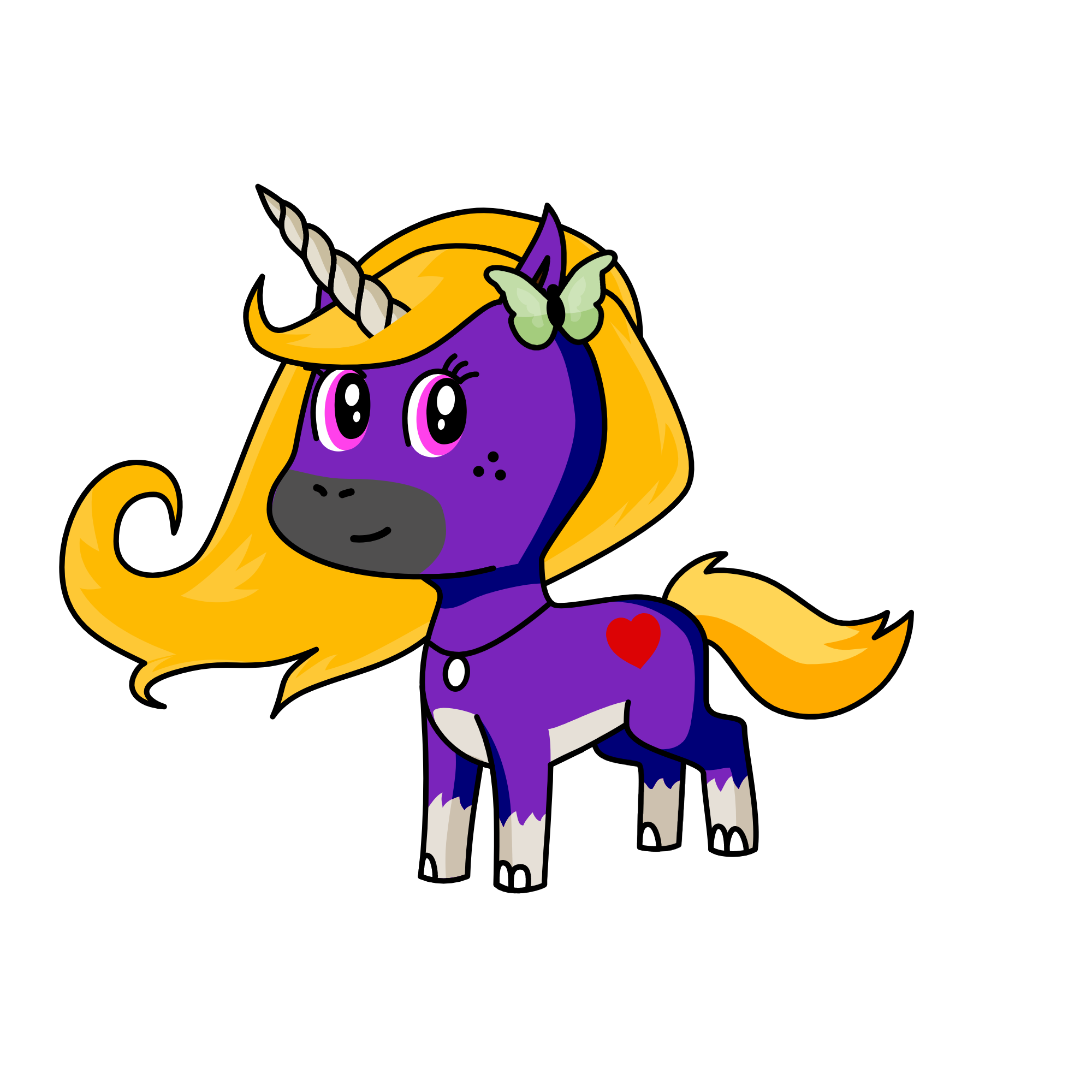 rose, the unicorn