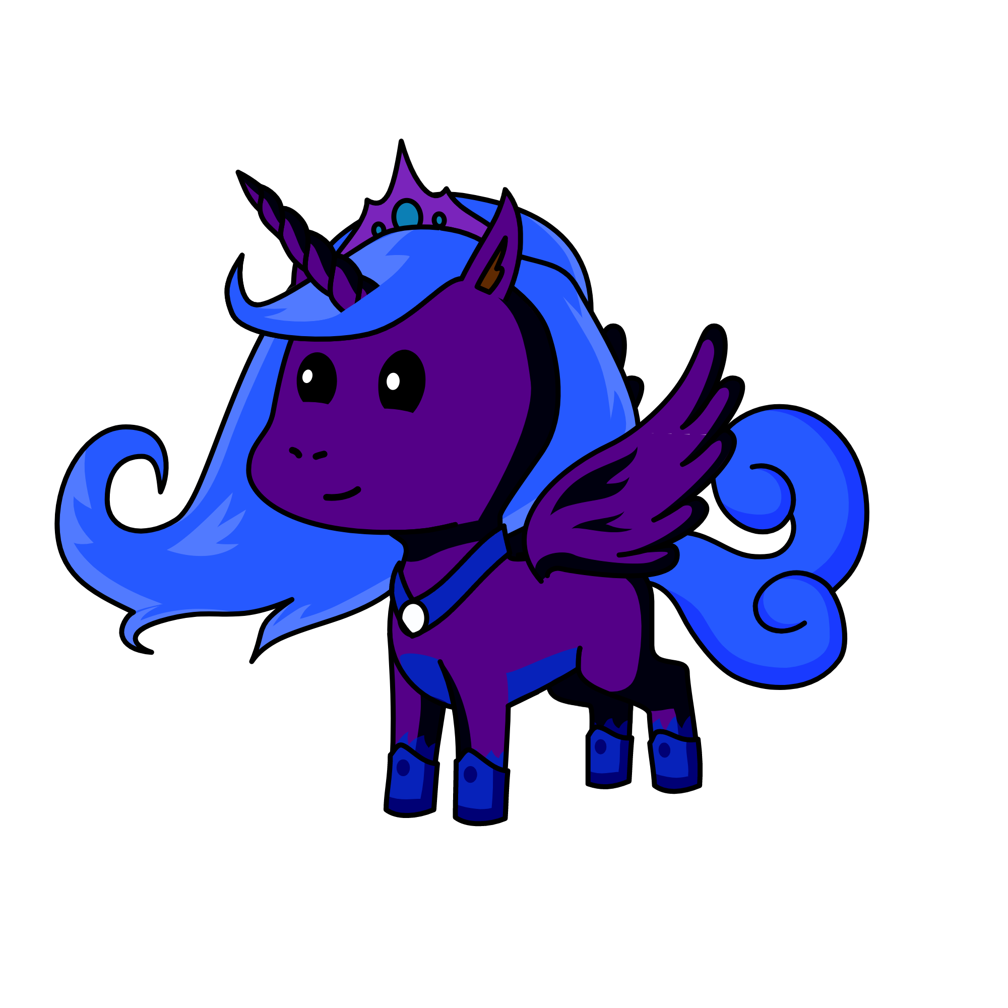 princess luna :))), the unicorn