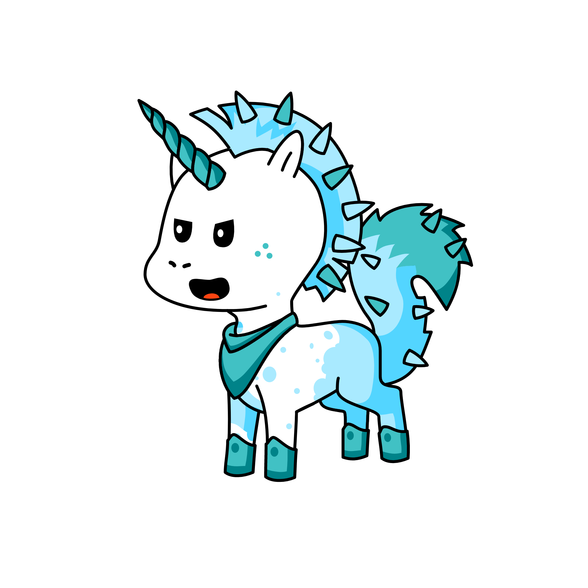 Bluemy, the unicorn