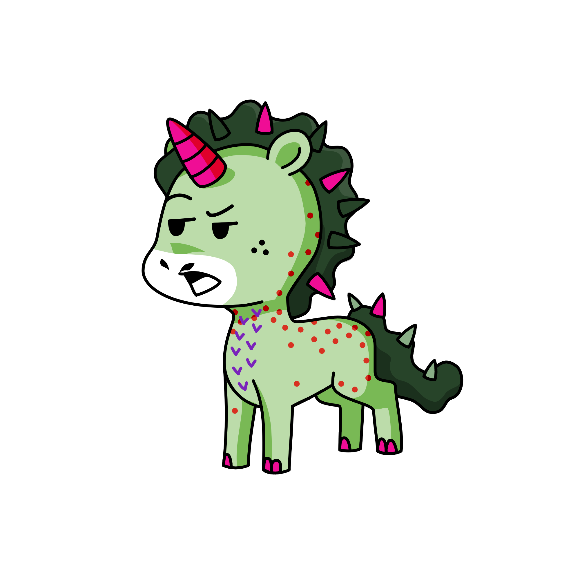 DAMN I HAVE CHICKEN POCKS, the unicorn