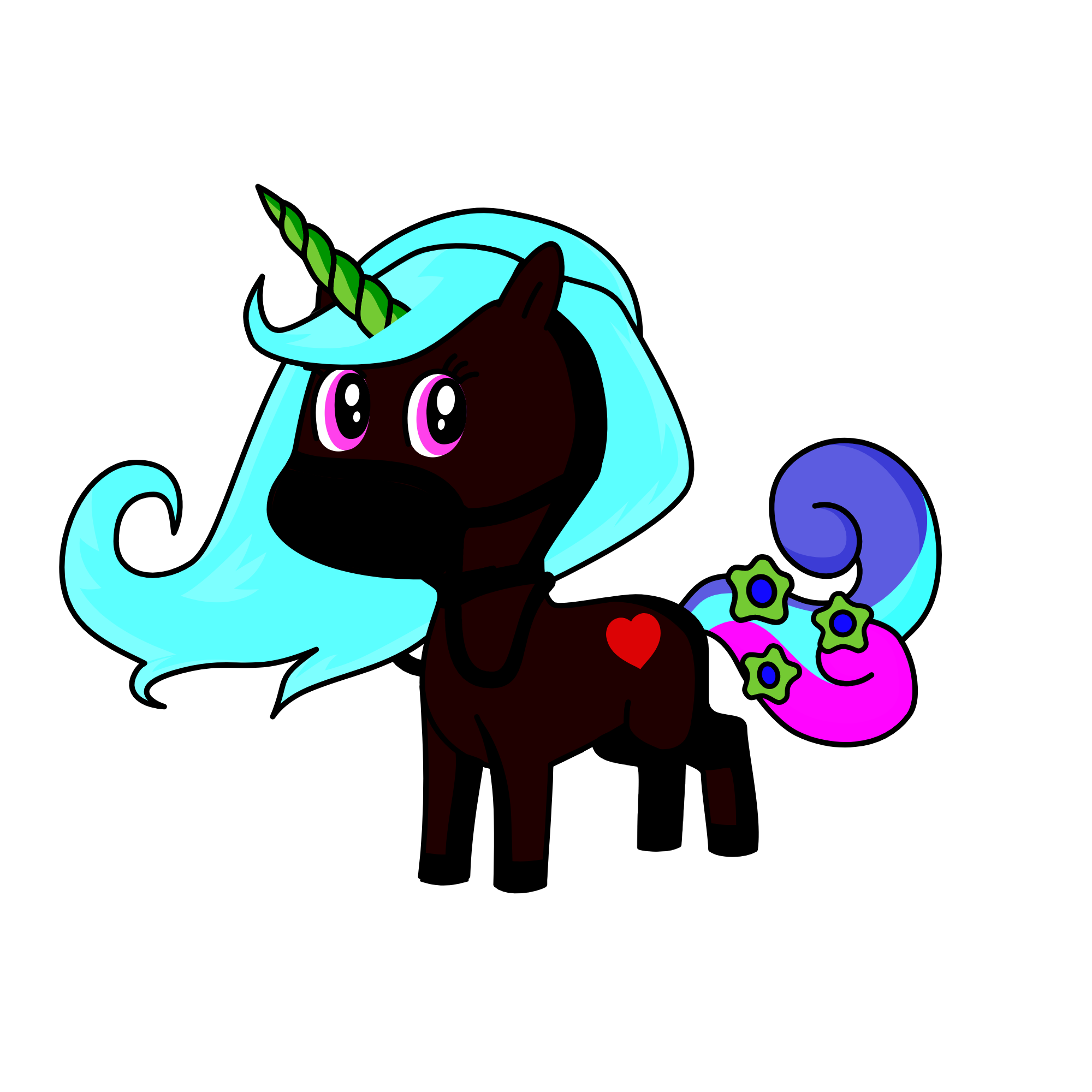 black night, the unicorn