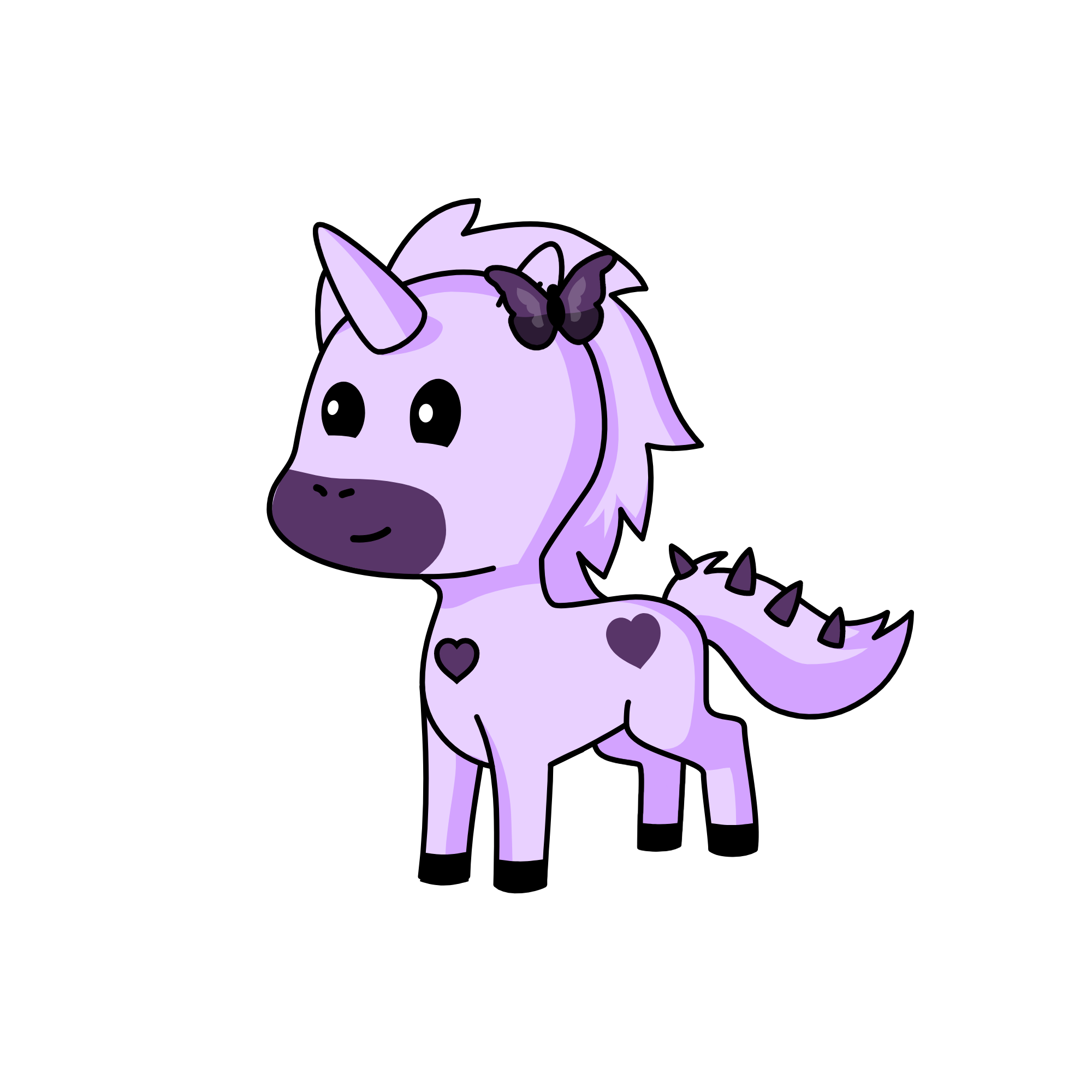 Purple, the unicorn