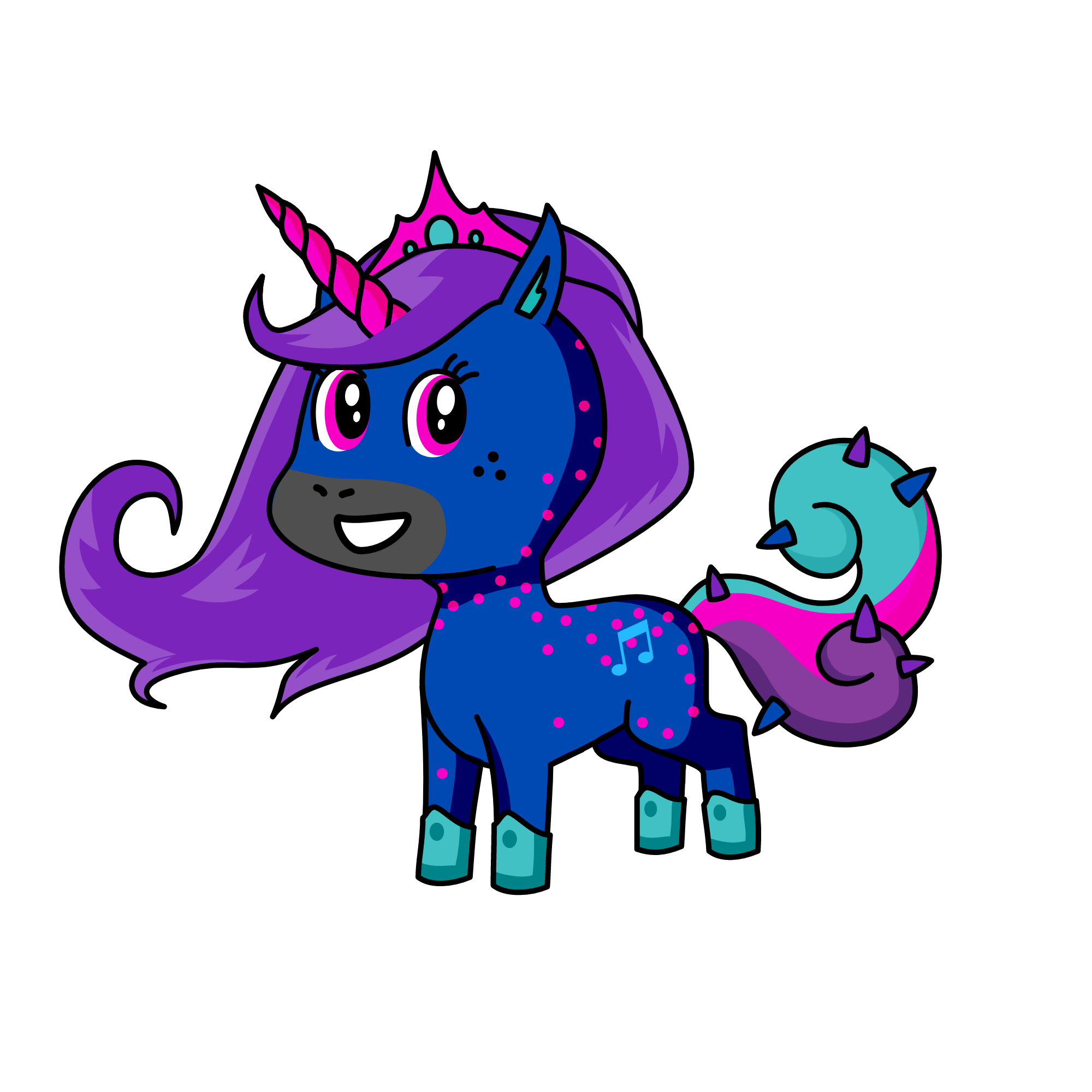 The Ice Princess, the unicorn