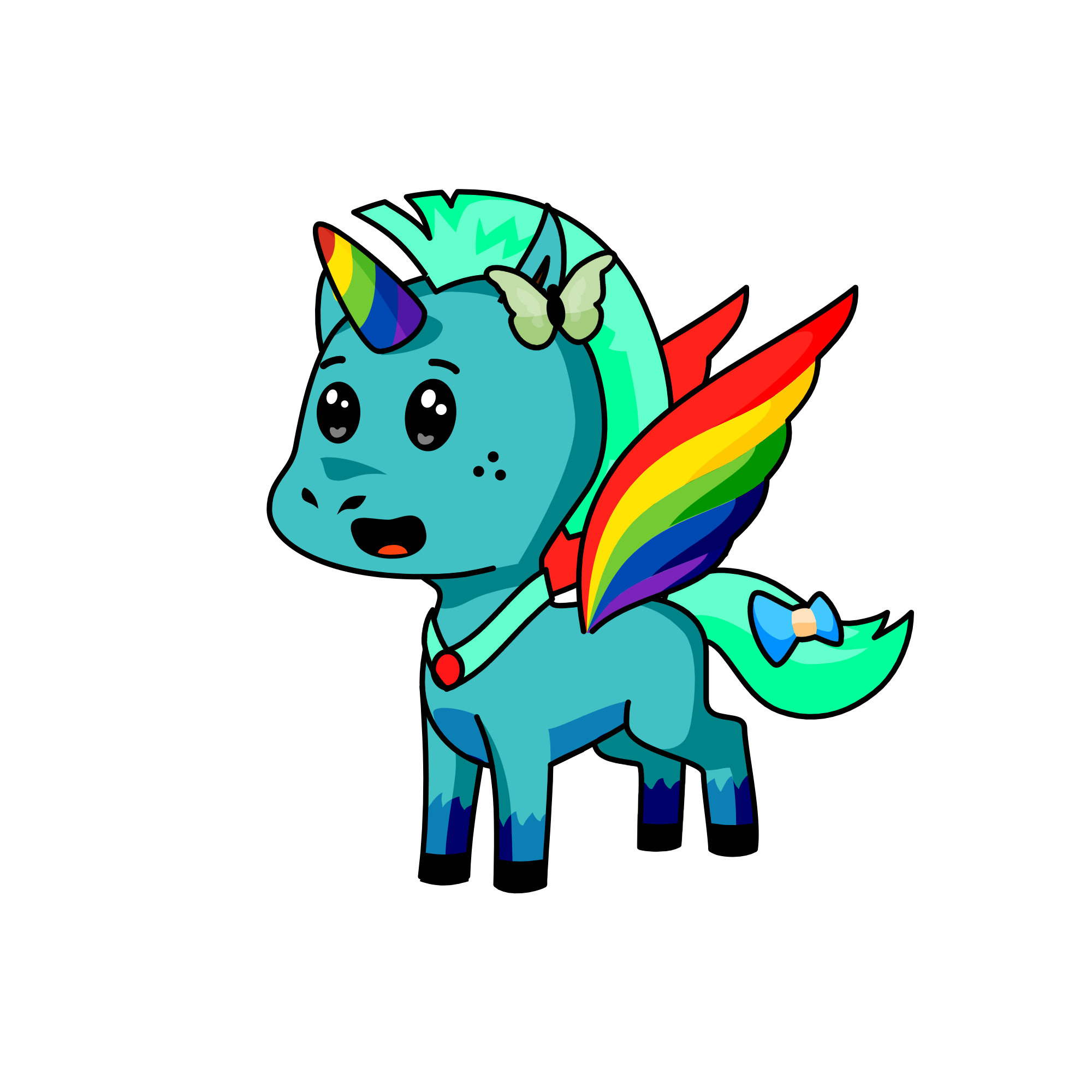 Rainbow dash, the unicorn