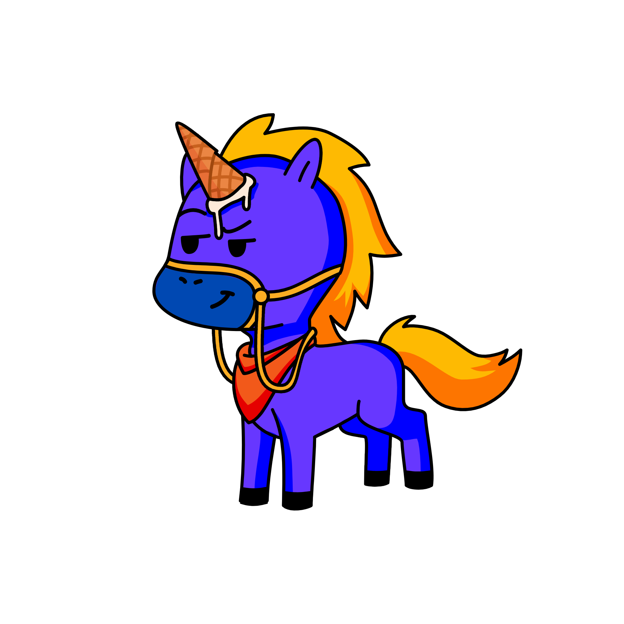 candy: candy is a pony and somthing fell on her head now she thinks she in unstoppable she is not , the unicorn