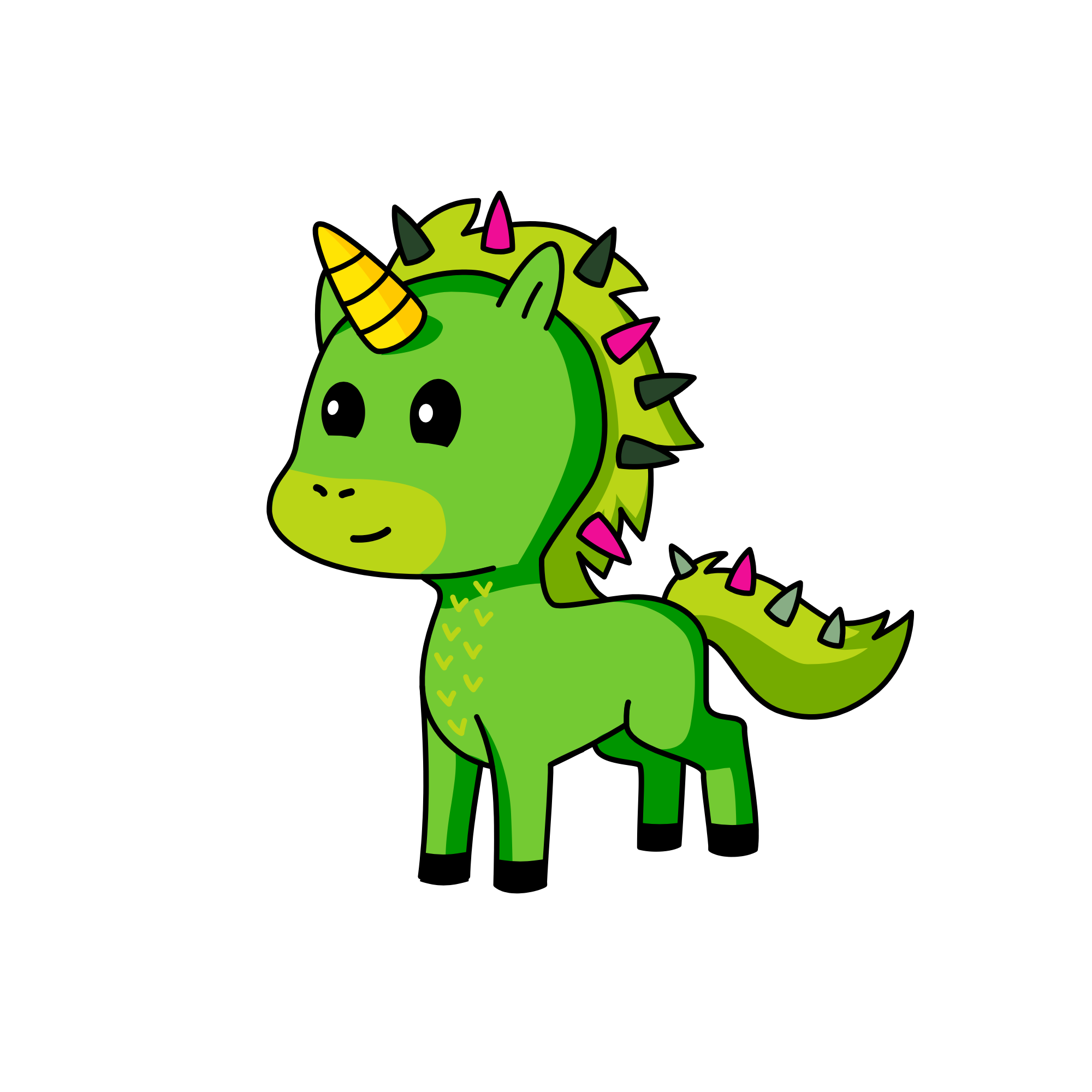 Spiky, the unicorn