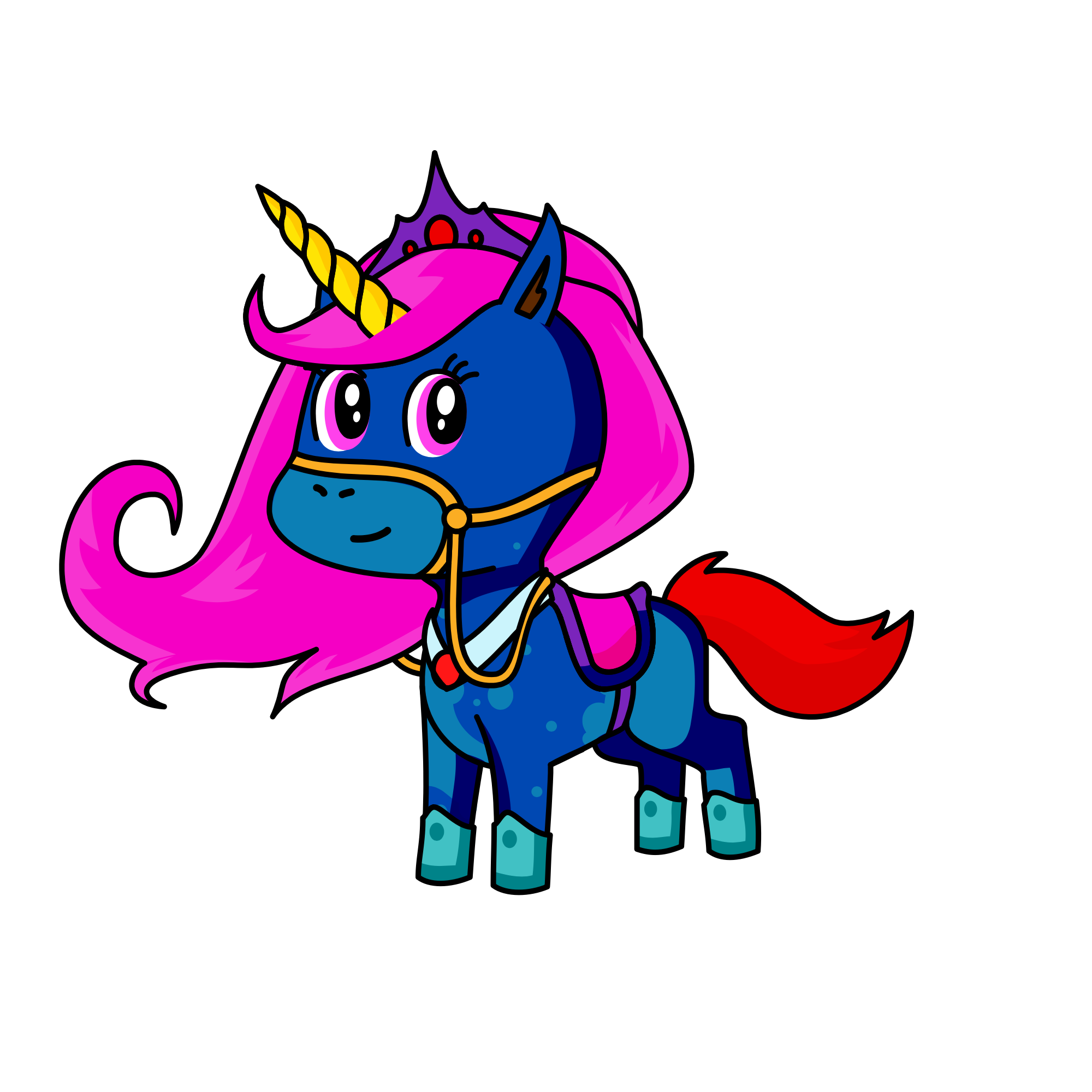 Princess love , the unicorn