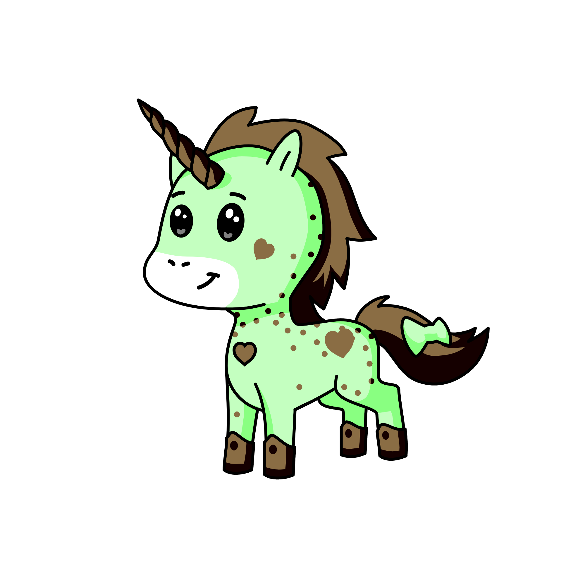 Mint Choco Chip, the unicorn