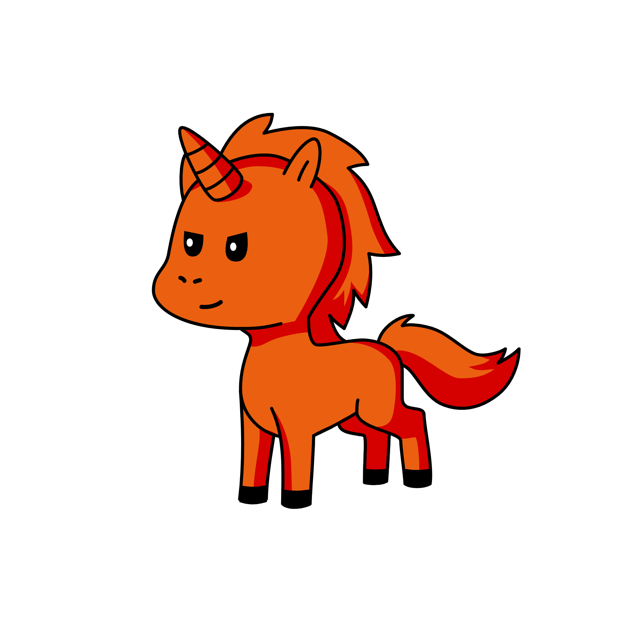 Orange, the unicorn