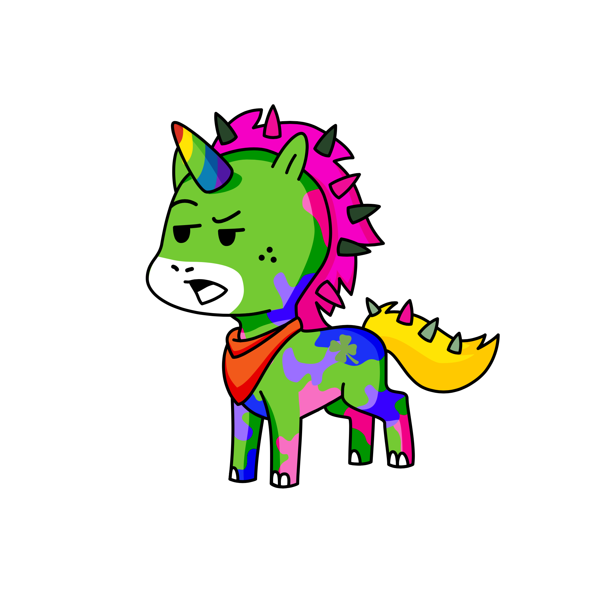 greenie, the unicorn
