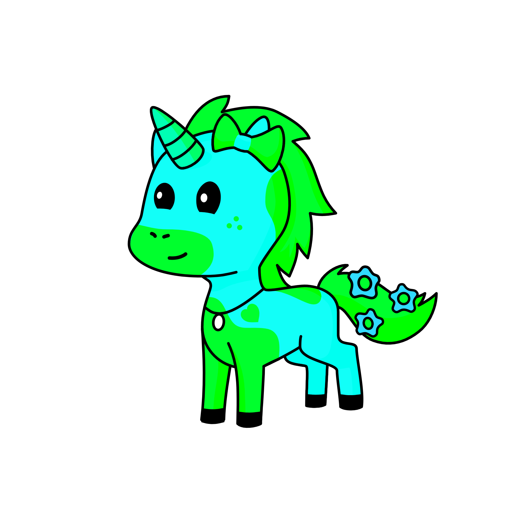 teal, the unicorn
