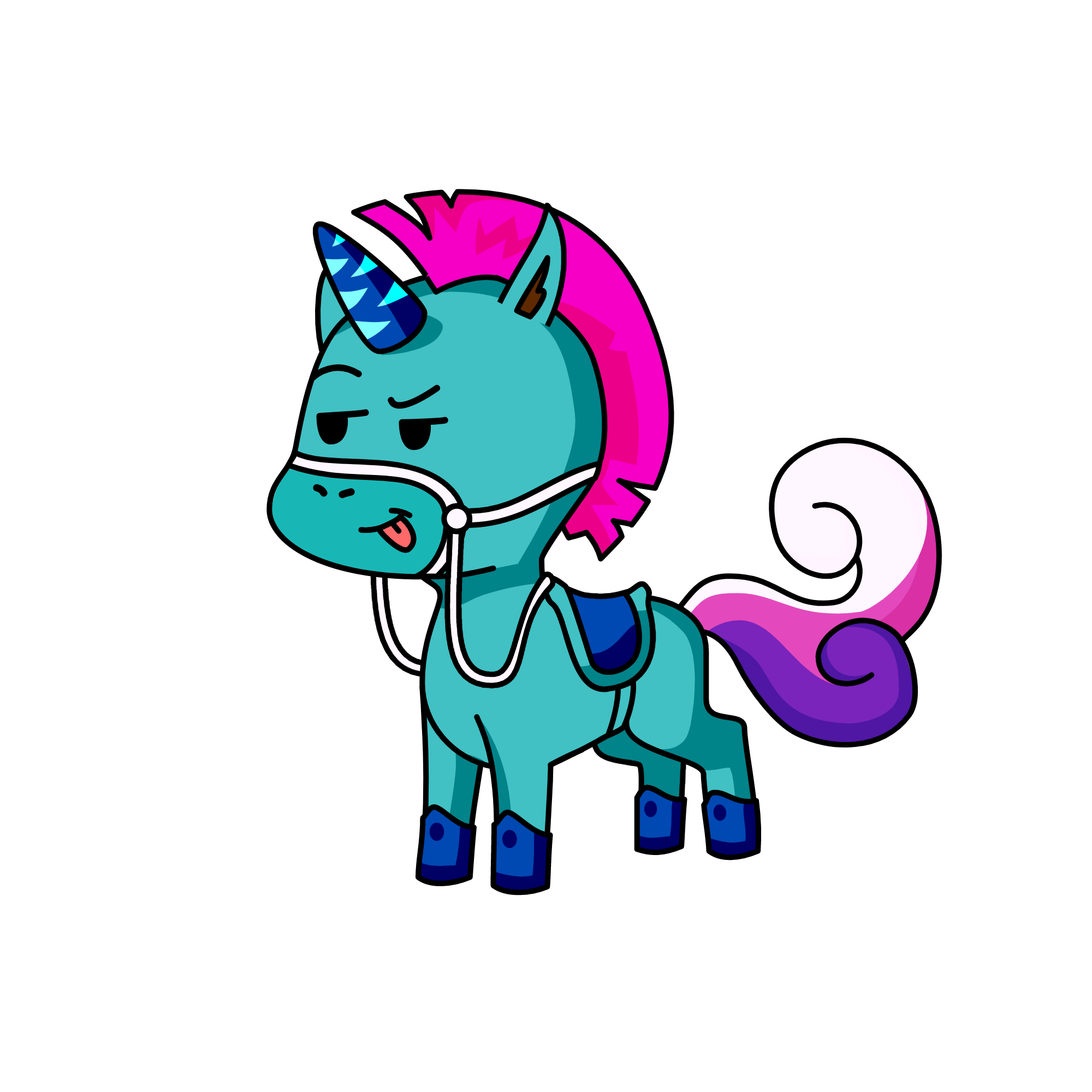 punk girl, the unicorn