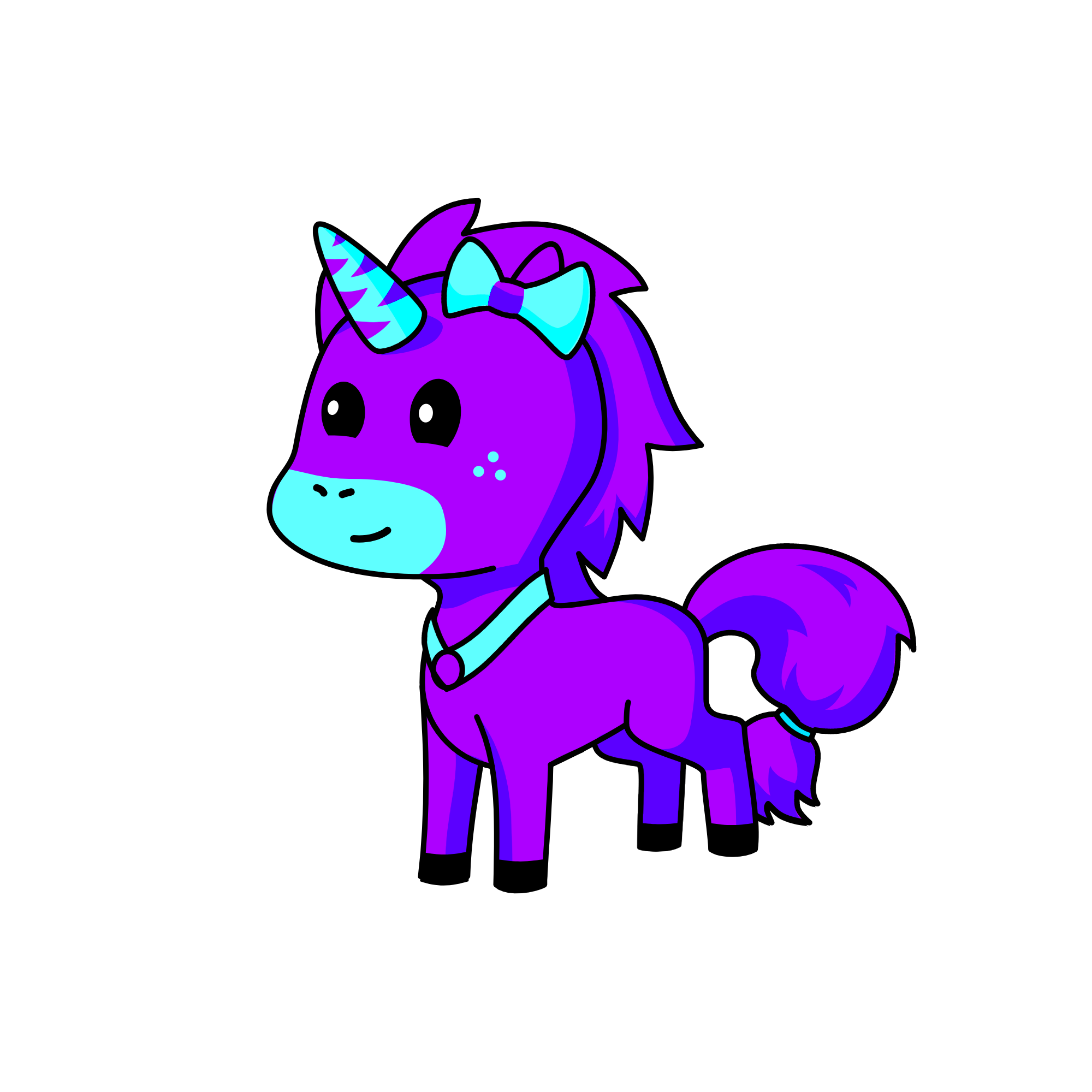 Violet, the unicorn