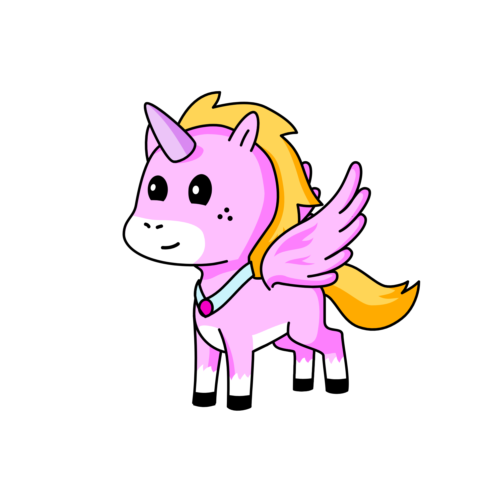 pinky boo, the unicorn