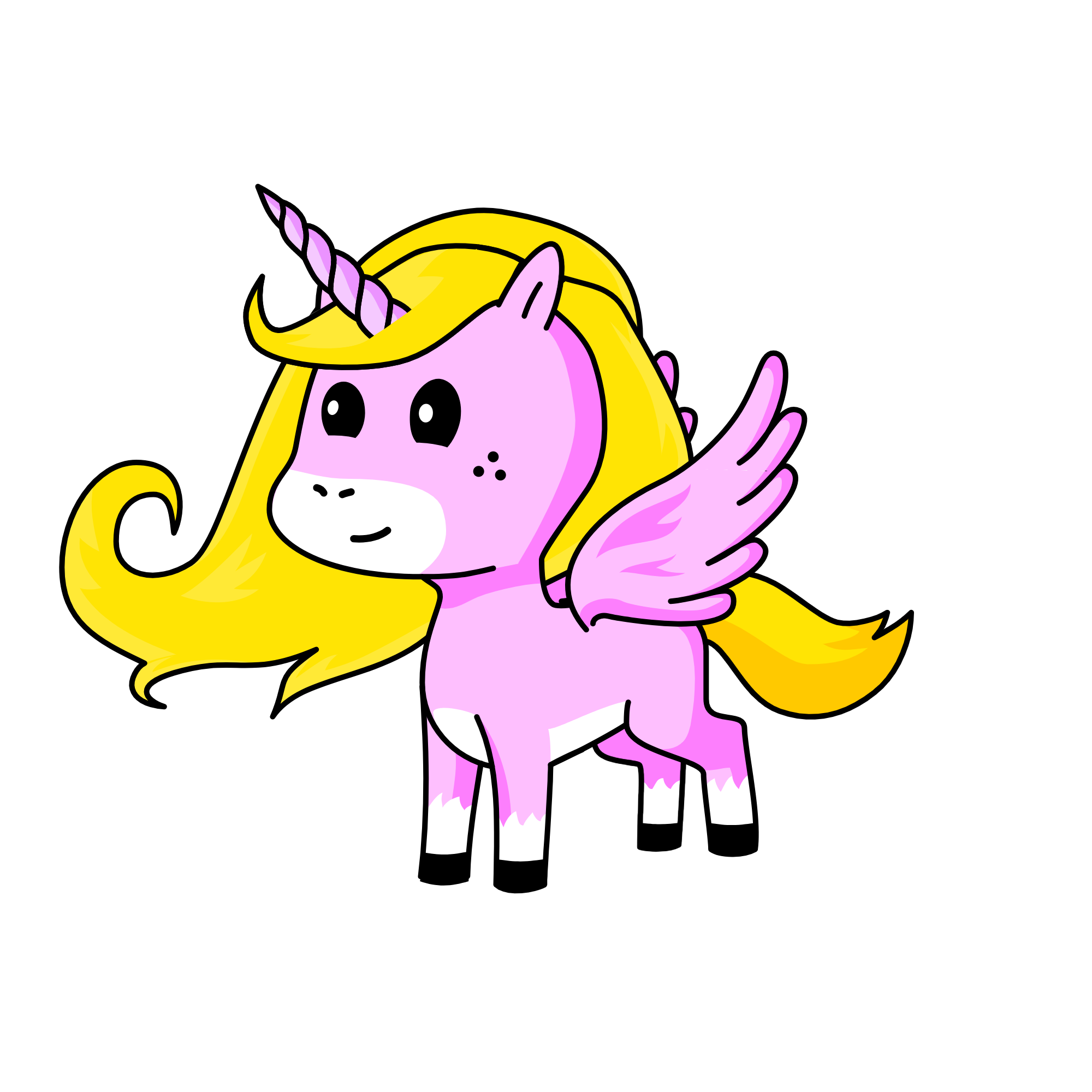 Pink Wings, the unicorn