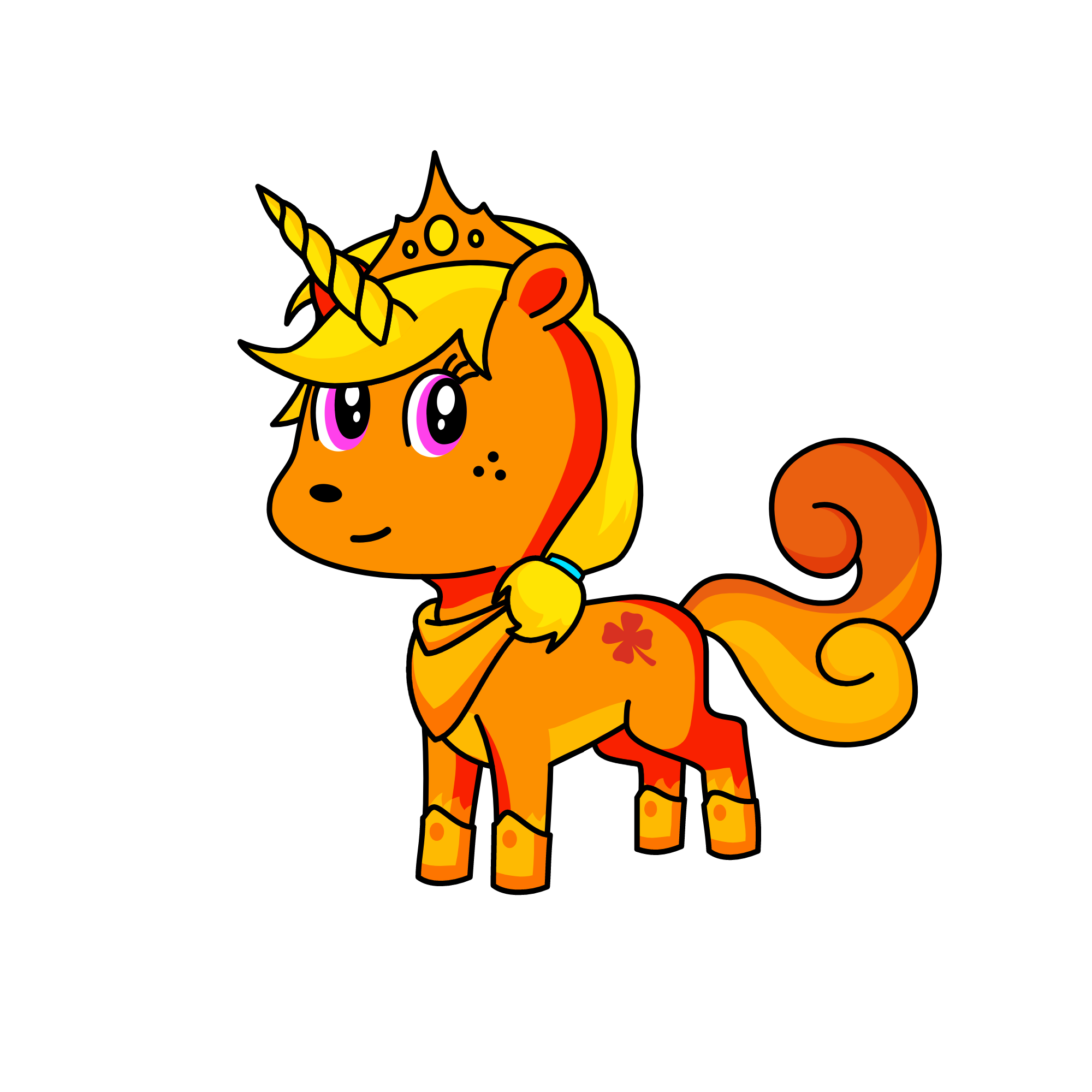 sunset, the unicorn
