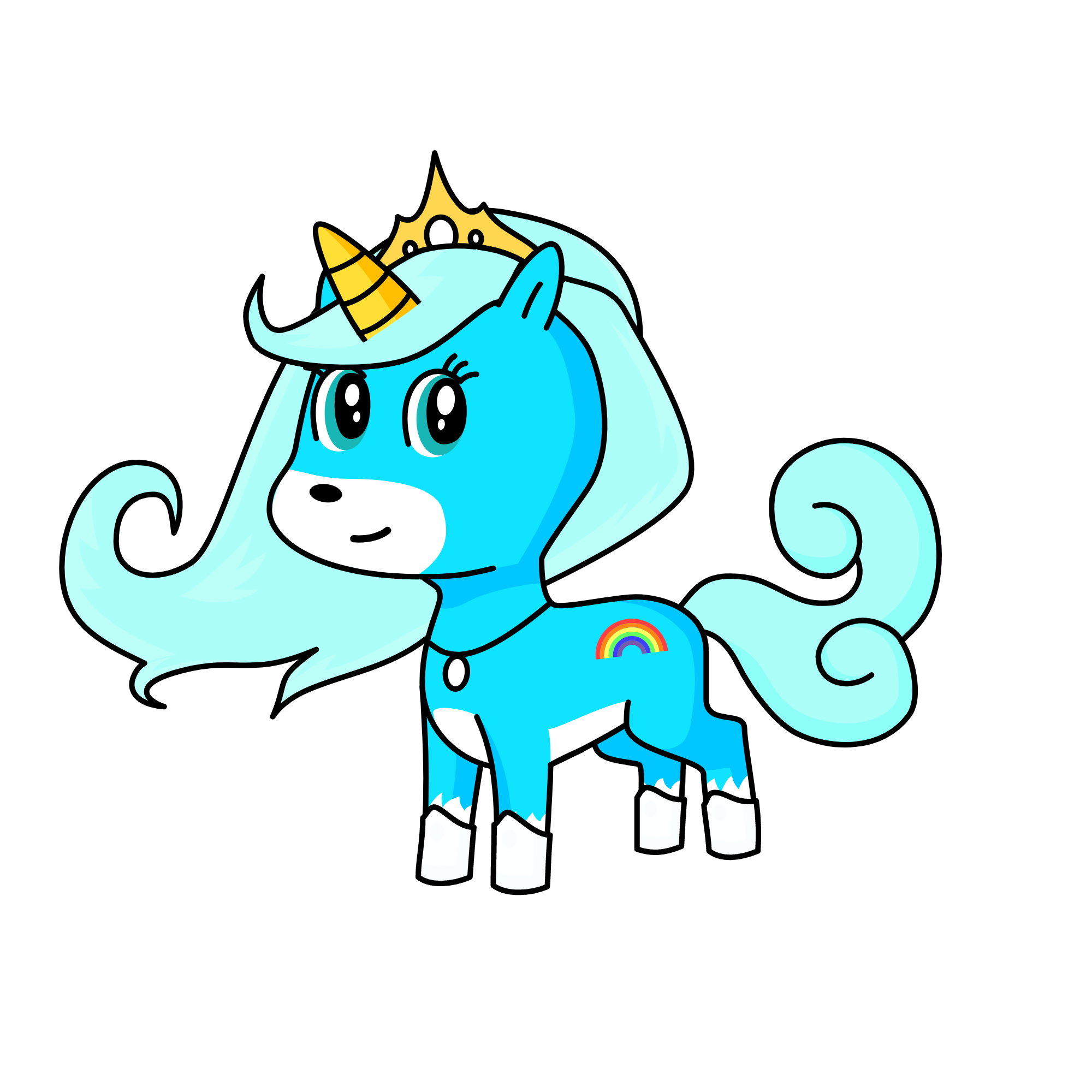 snowy, the unicorn