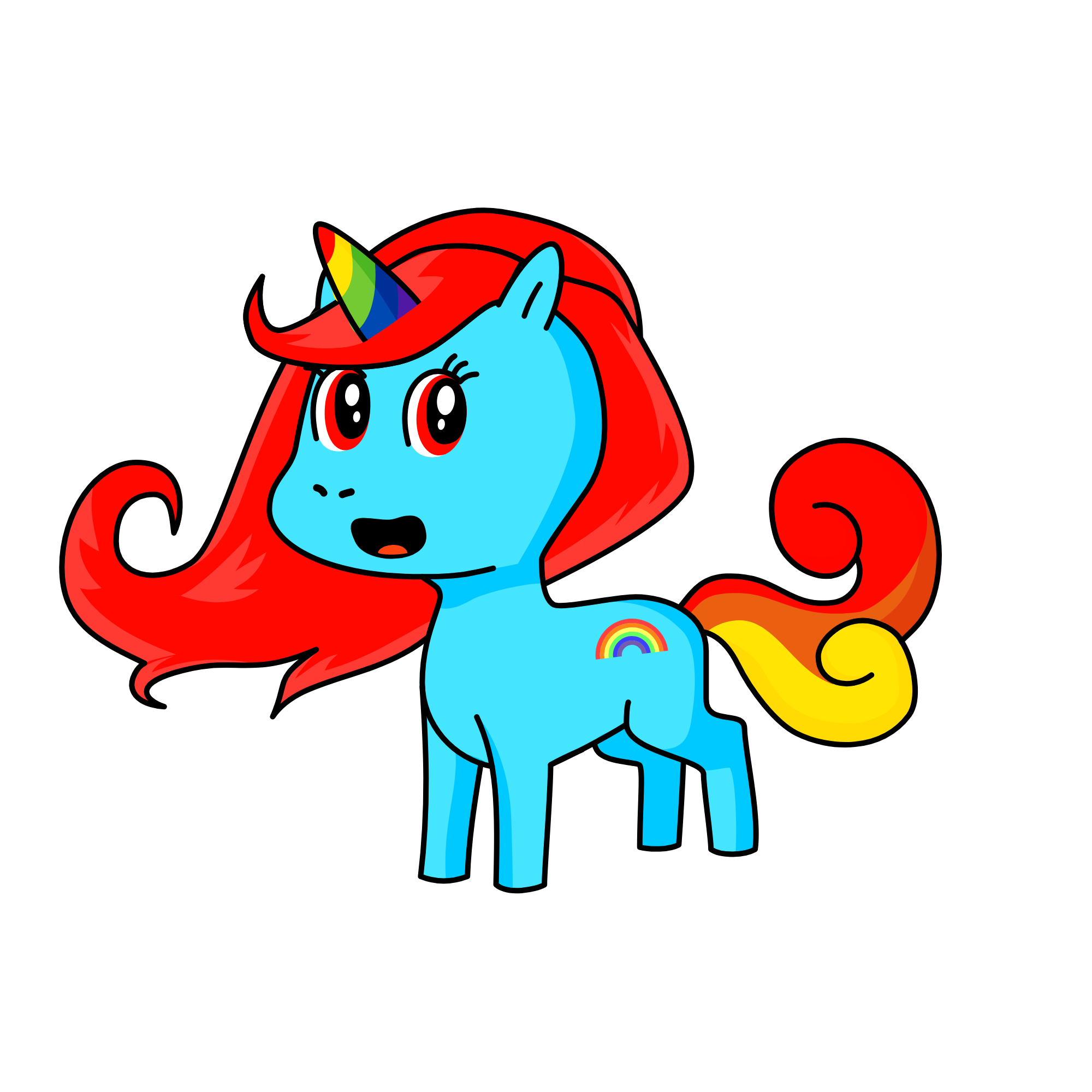 Rainbow Dash, the unicorn