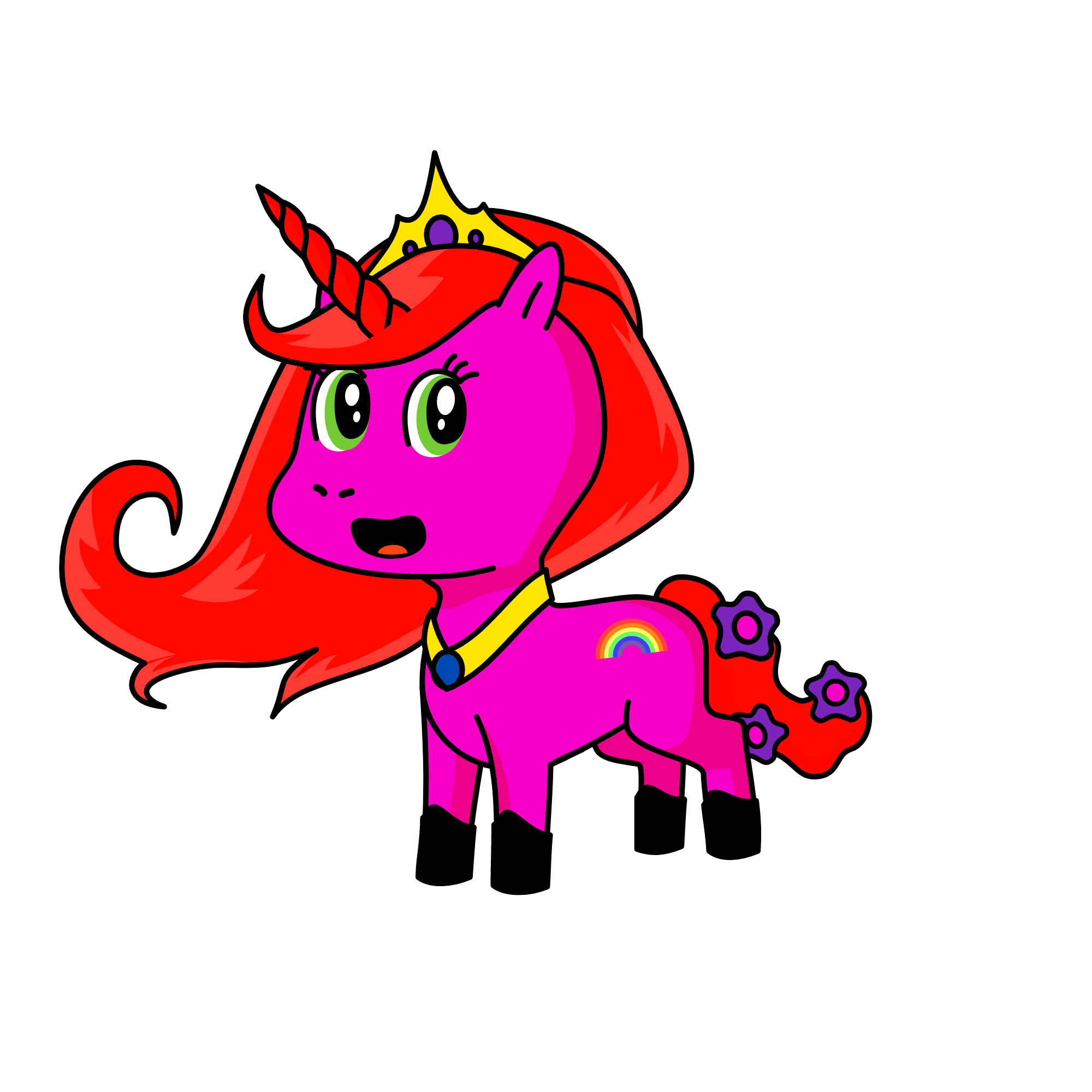 Rainbow Sparkling Pie Dashie Clarity, the unicorn