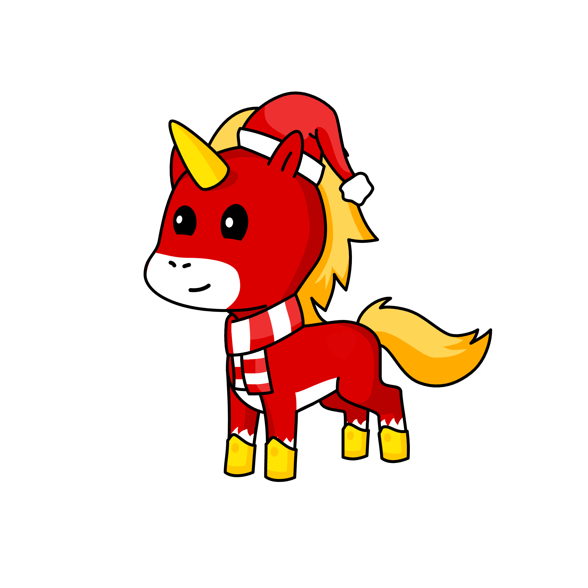 Santa, the unicorn