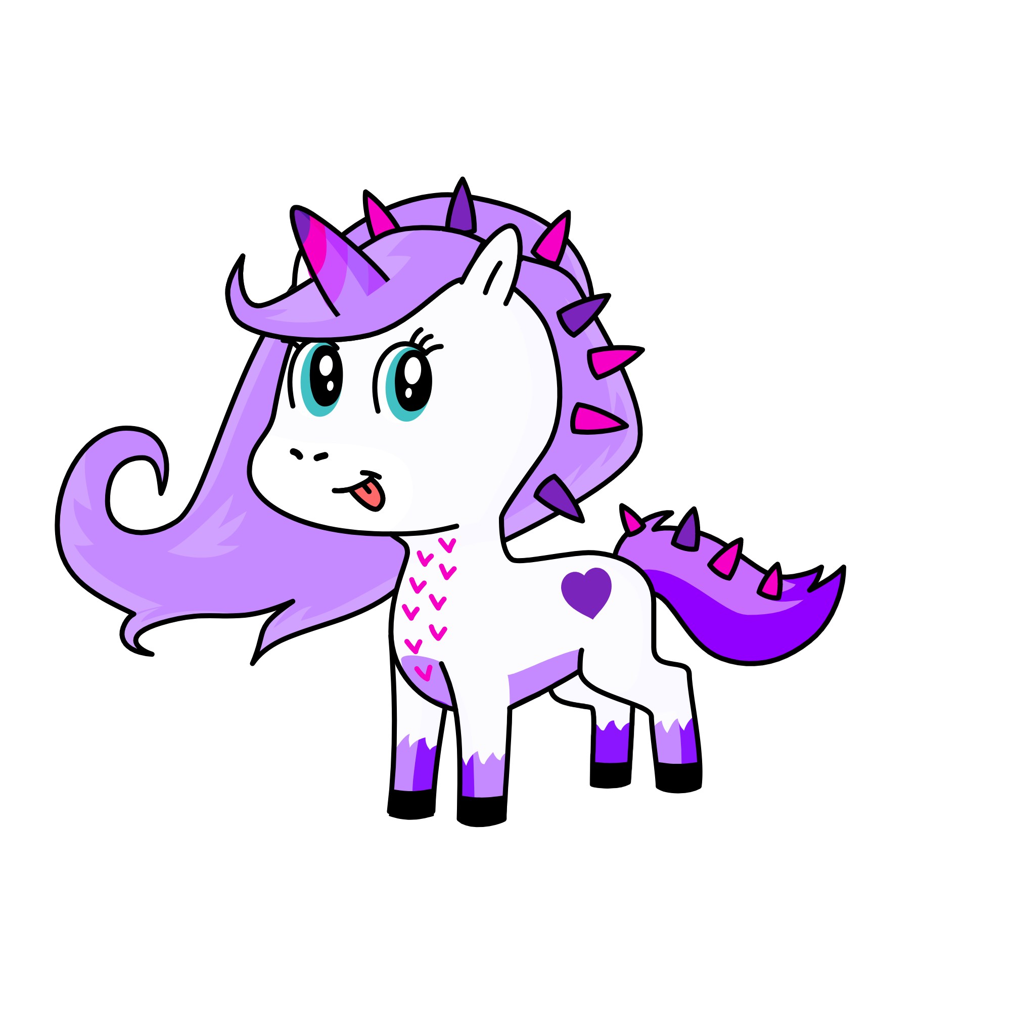Uni violeta, the unicorn