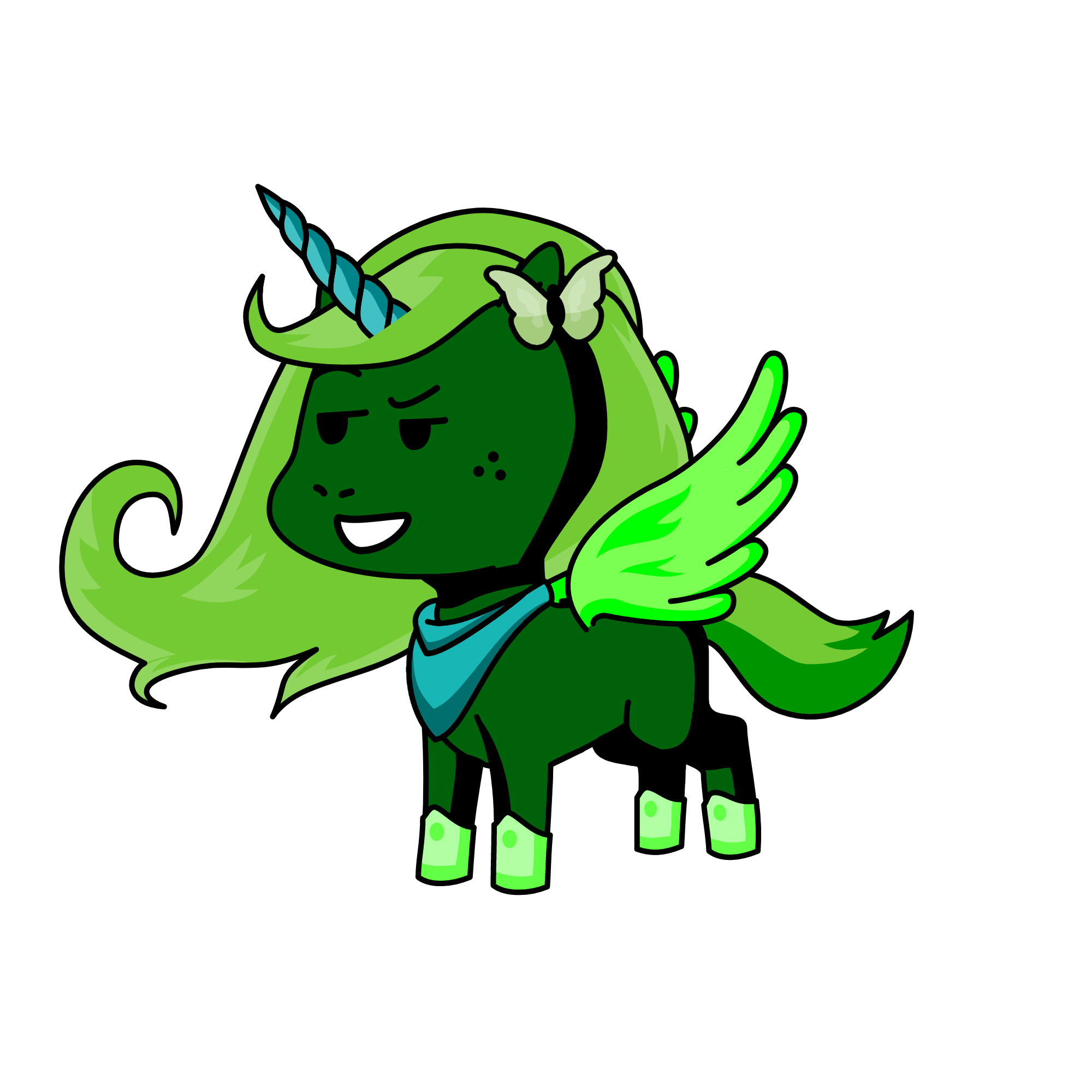 GREEN BEAN , the unicorn