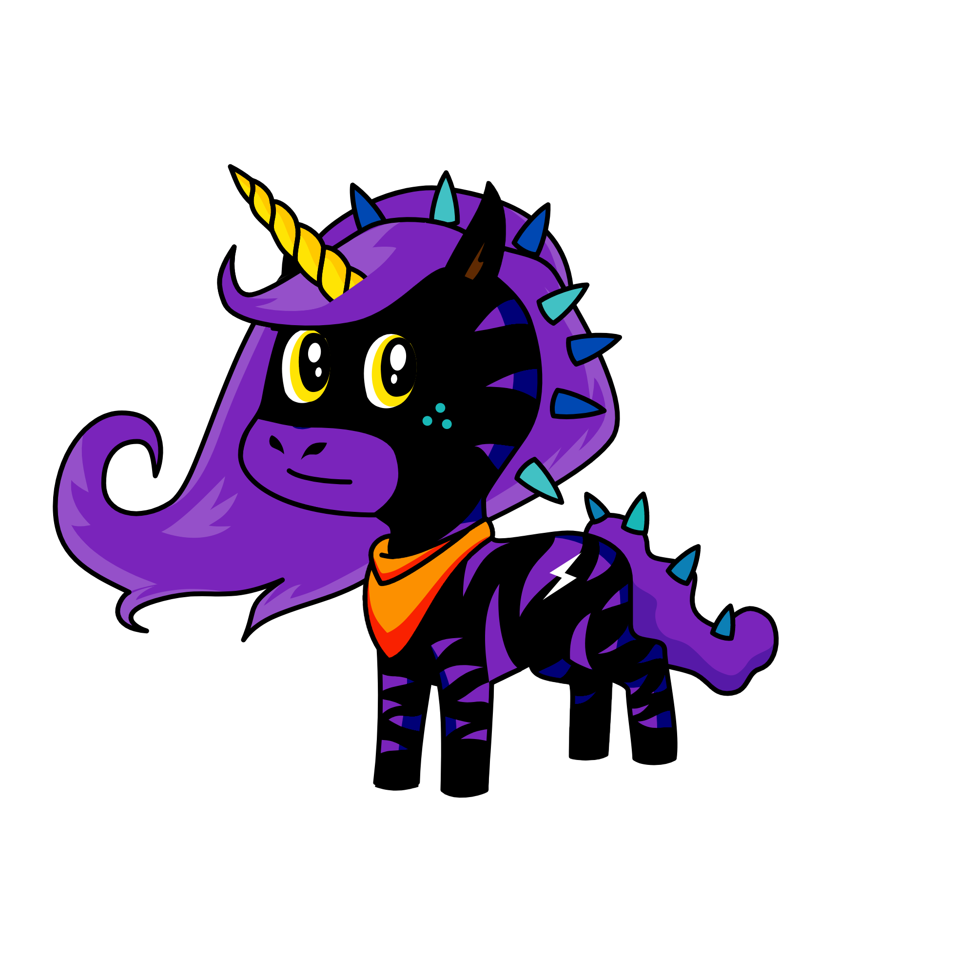 nightime, the unicorn