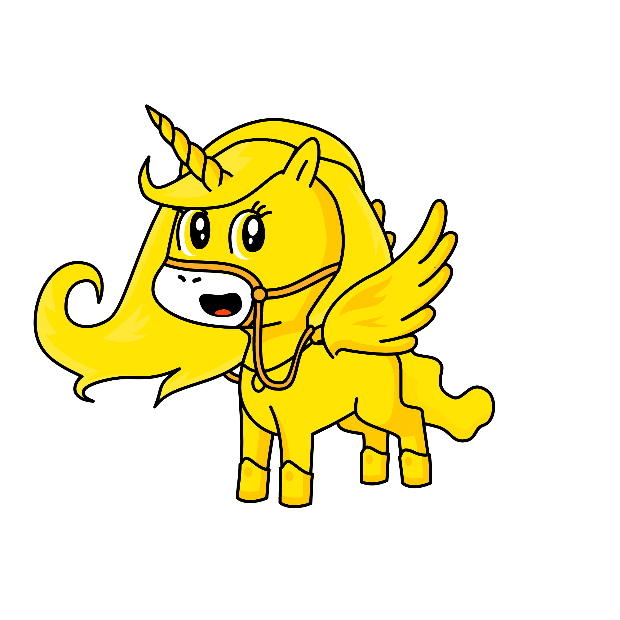 yellow, the unicorn