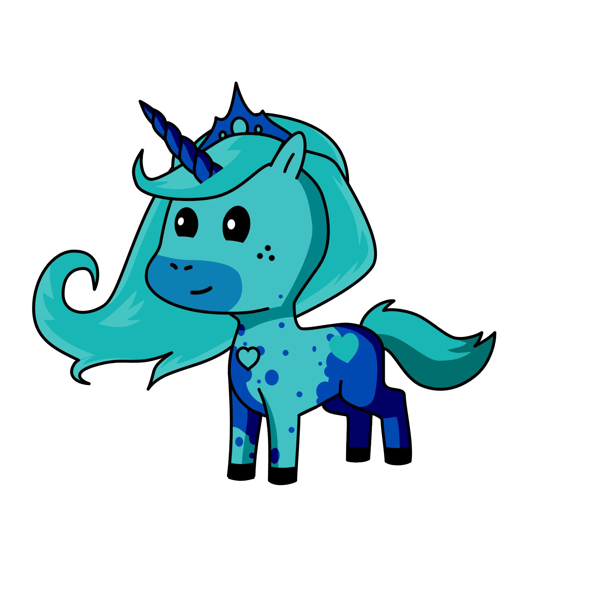 Princess Blueeeeeeeee, the unicorn