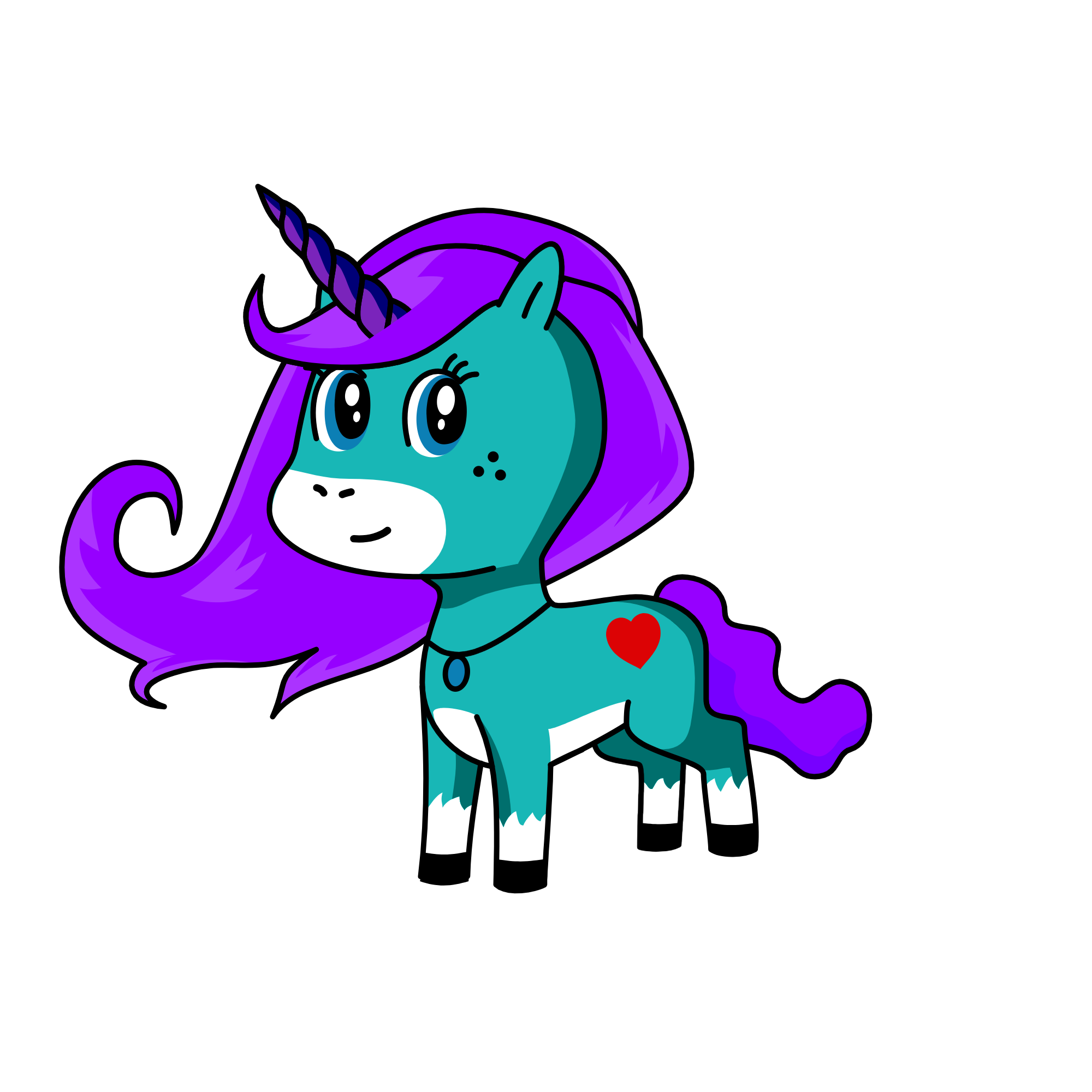 midnight blue, the unicorn