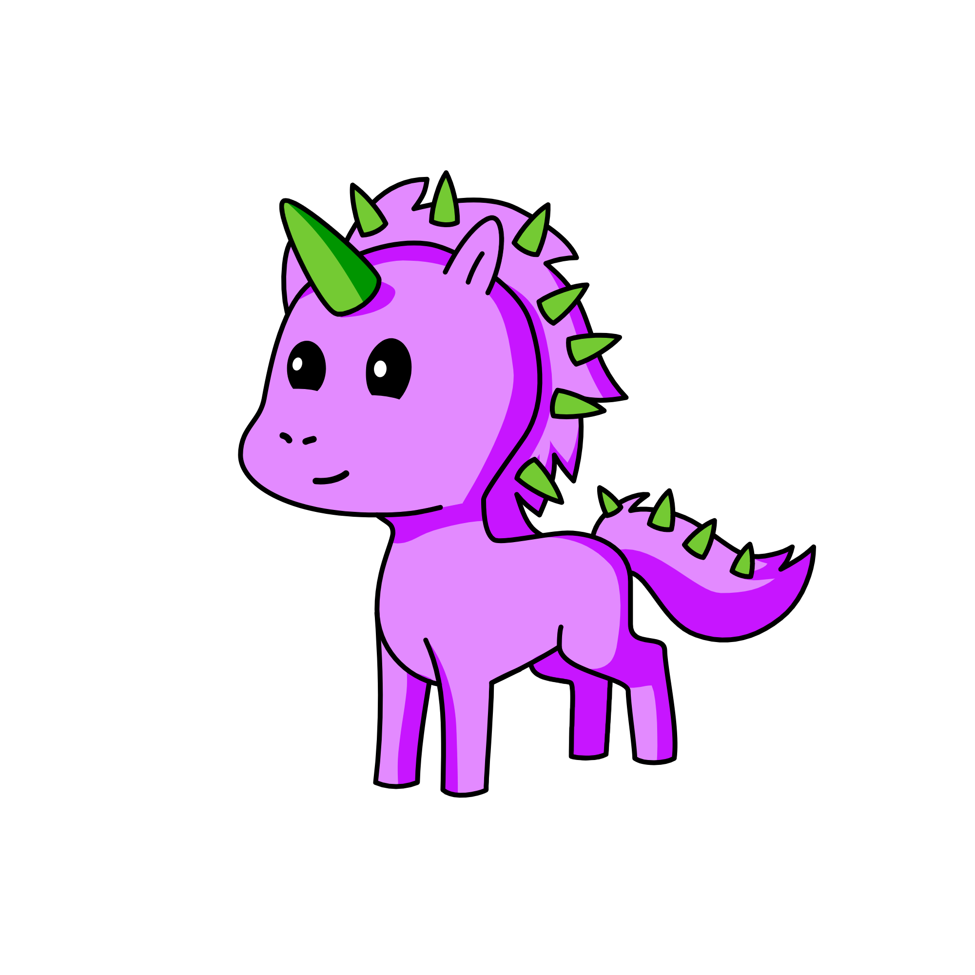 spike from my little ponyyyyyy, the unicorn