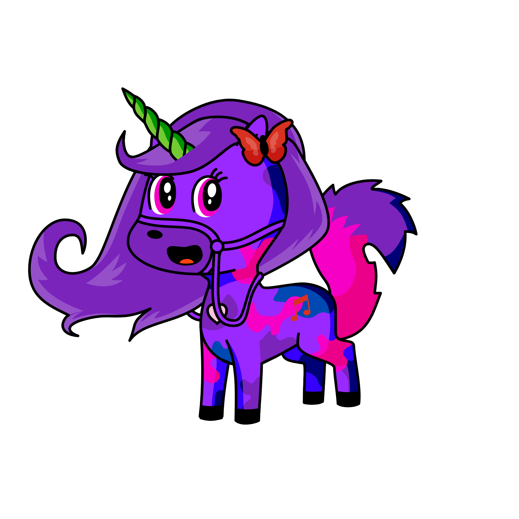 Purple, the unicorn