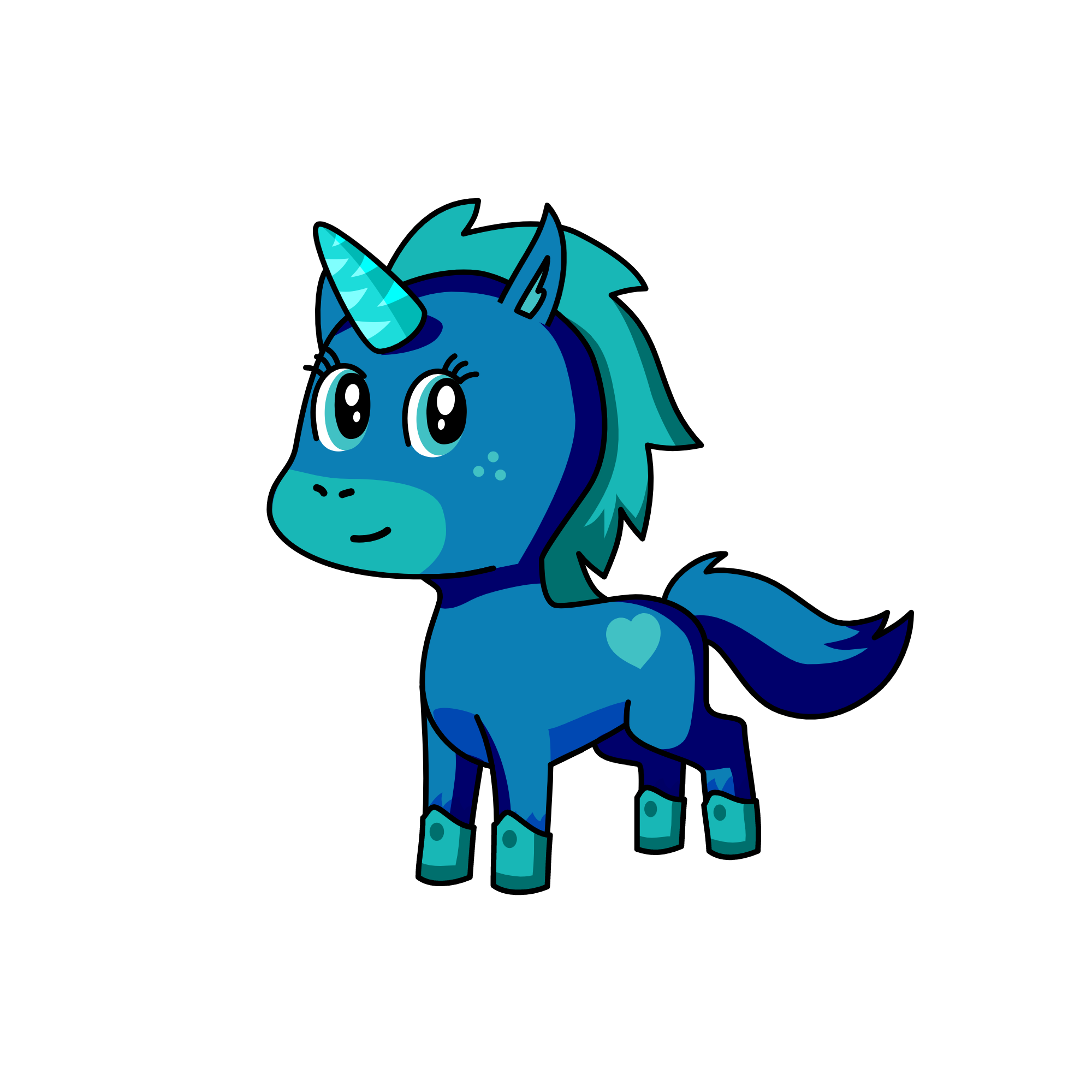 blue sky , the unicorn