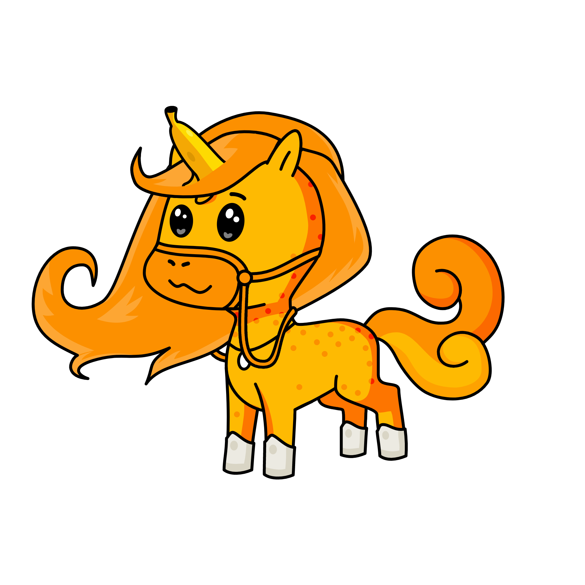 Orange, the unicorn